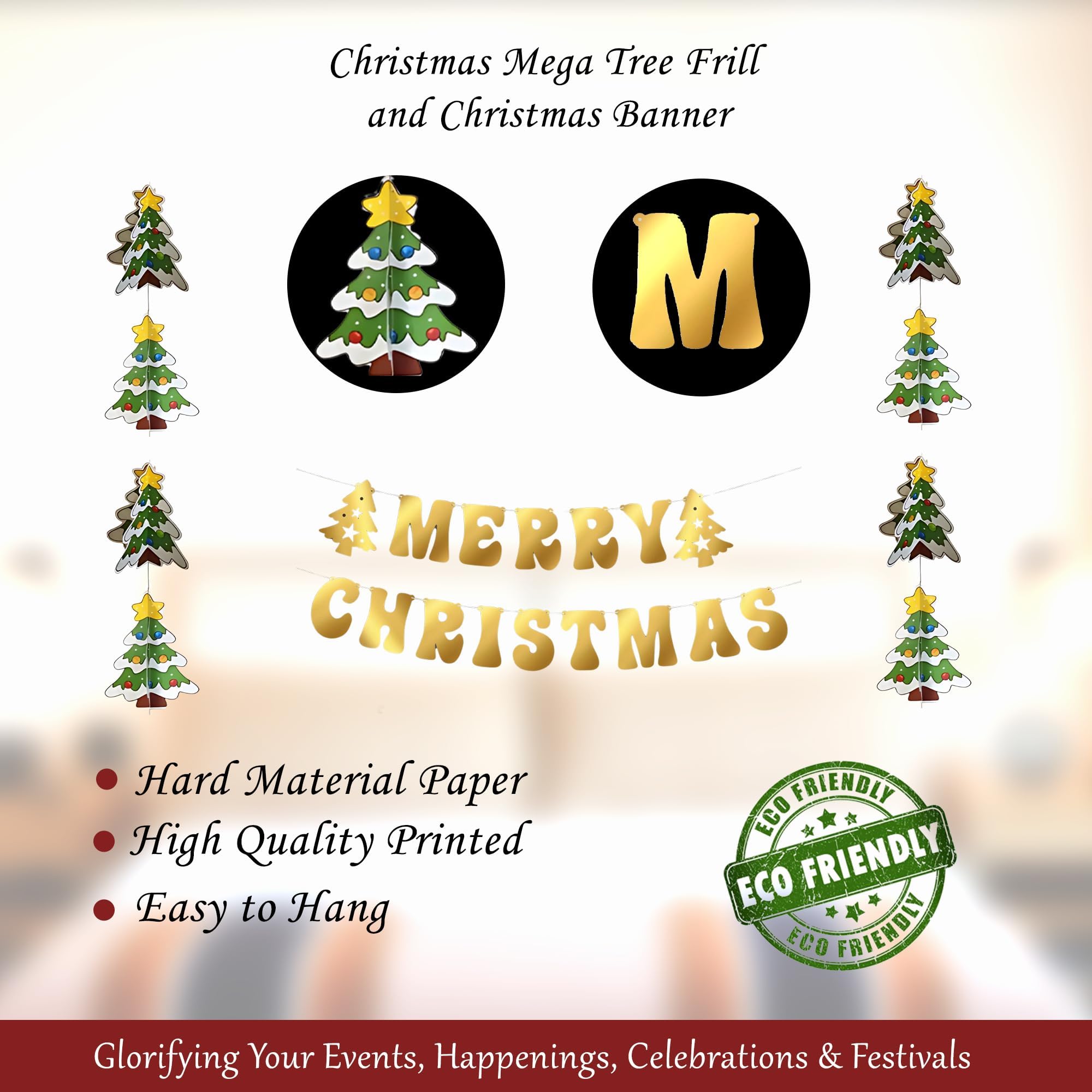 Tree frill with Merry Christmas Banner