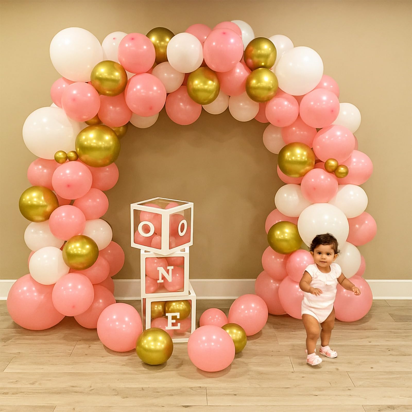 Pink Golden 1st Birthday
