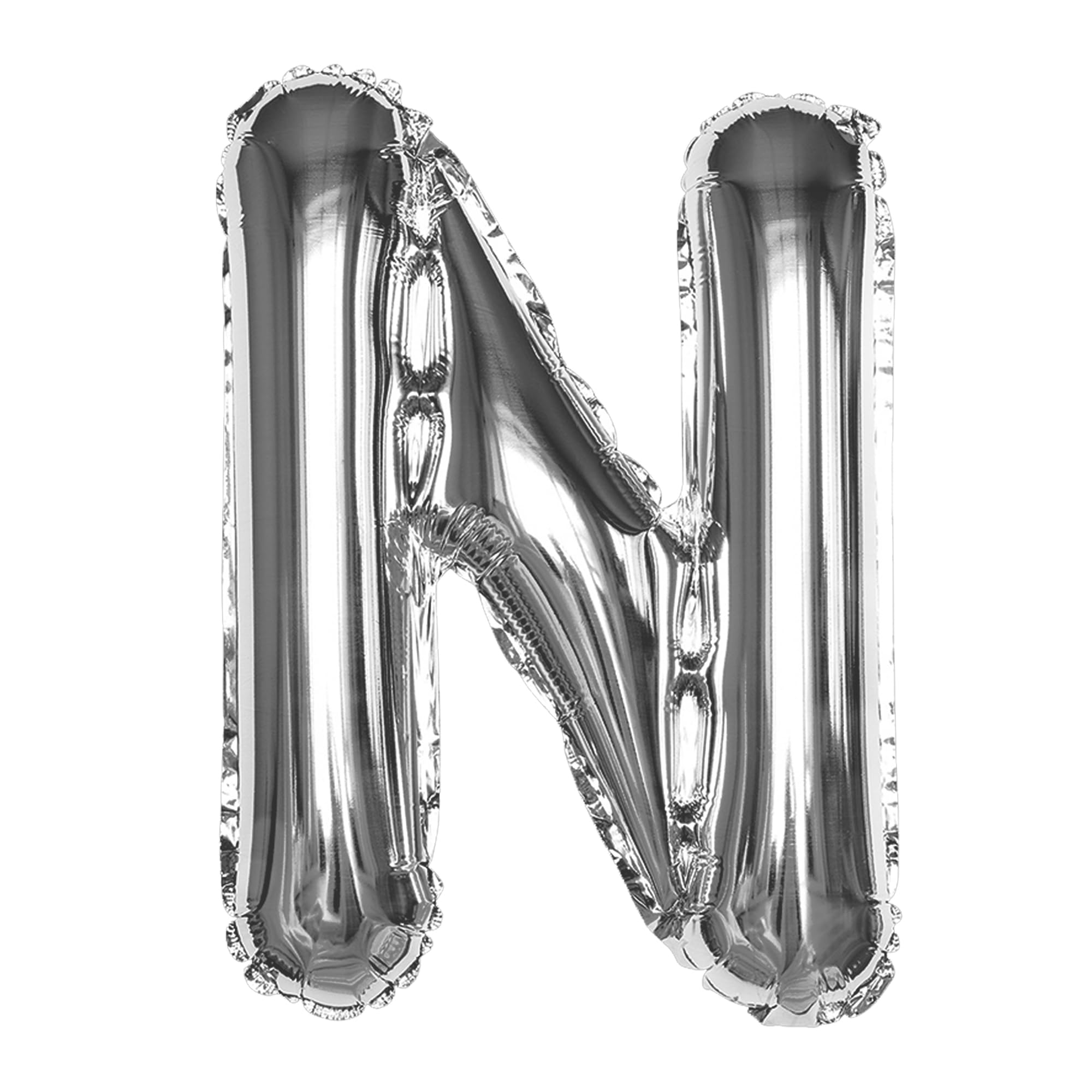 Silver N Letter Foil Balloon