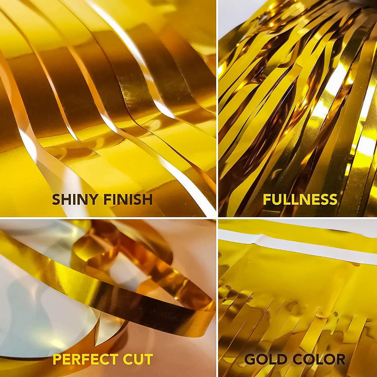 Golden Fringe Curtains
