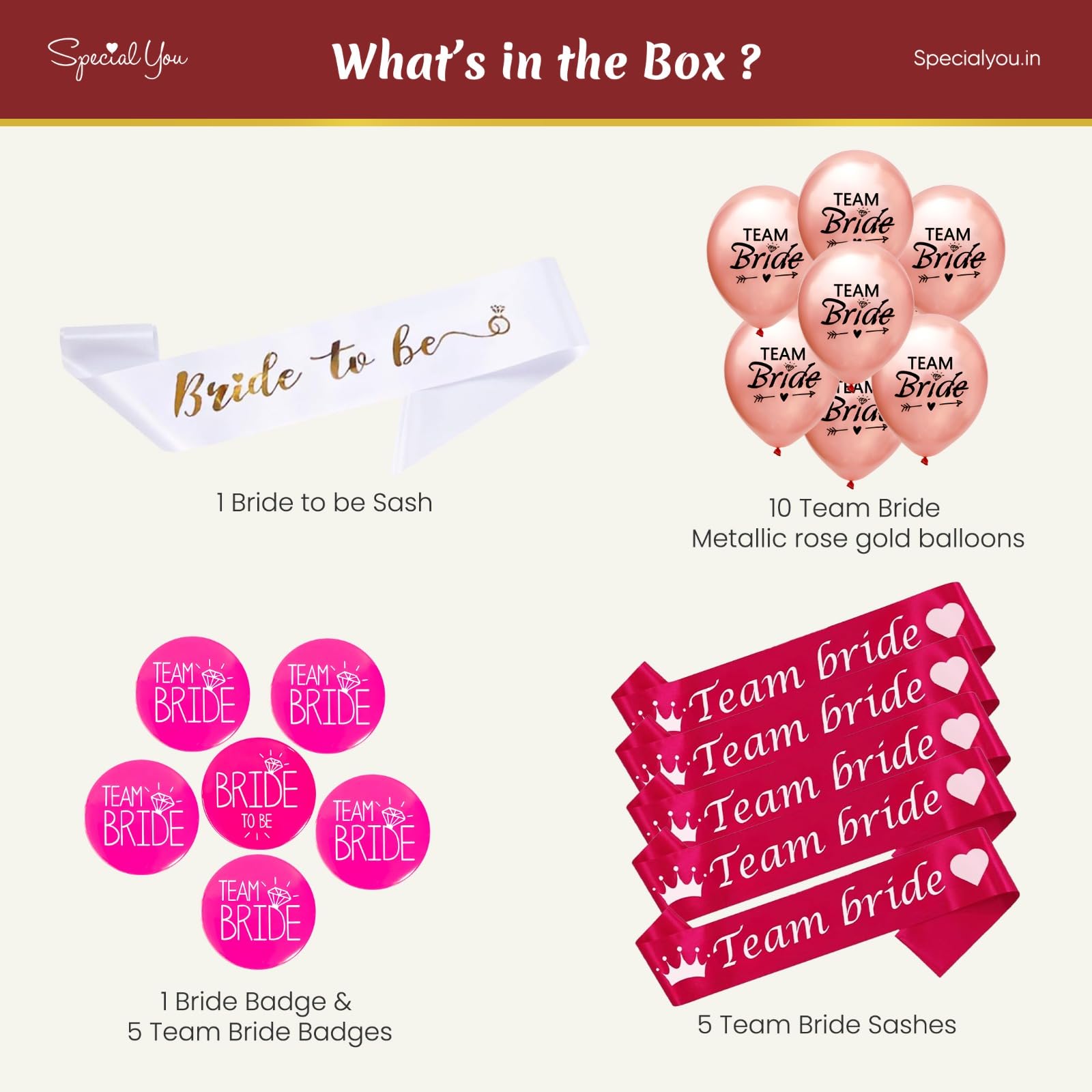 Bride To Be Decoration Set- 22Pcs