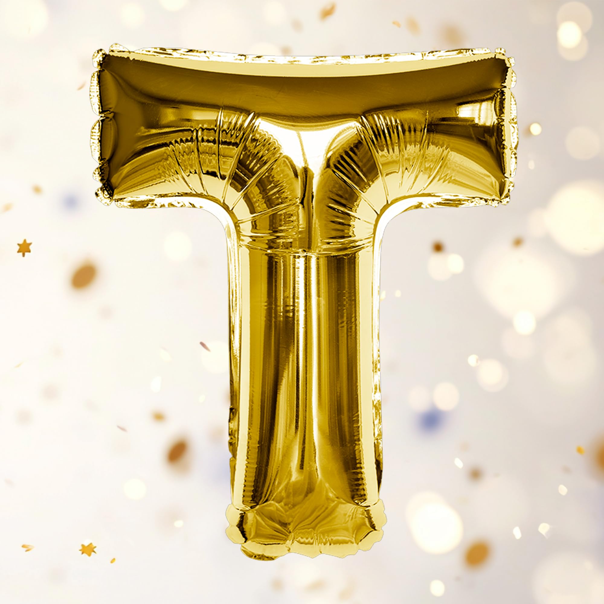 Gold T Letter Foil Balloon