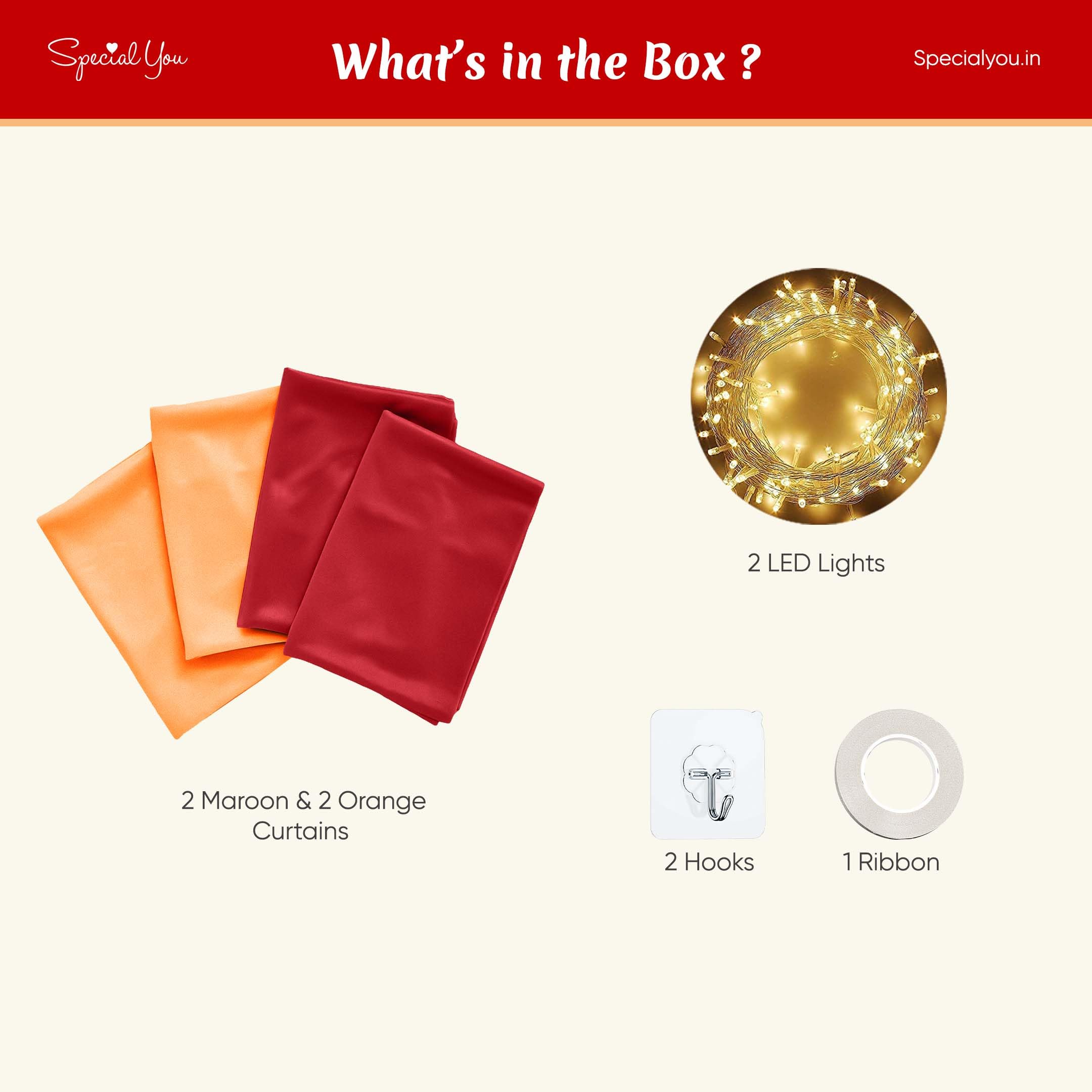 Orange & Maroon Backdrop Decor - Special You