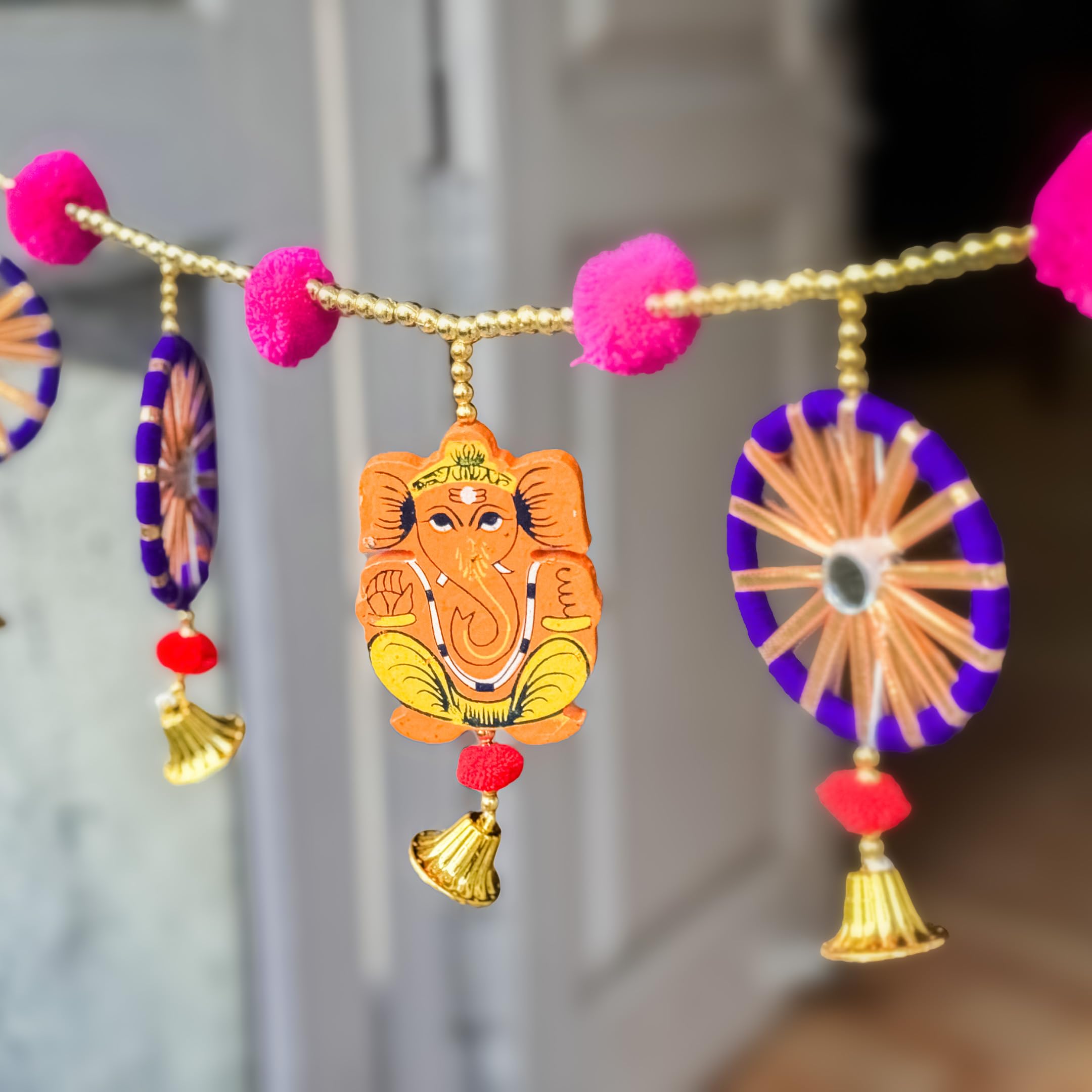 Multicolor Ganesh toran & latkans
