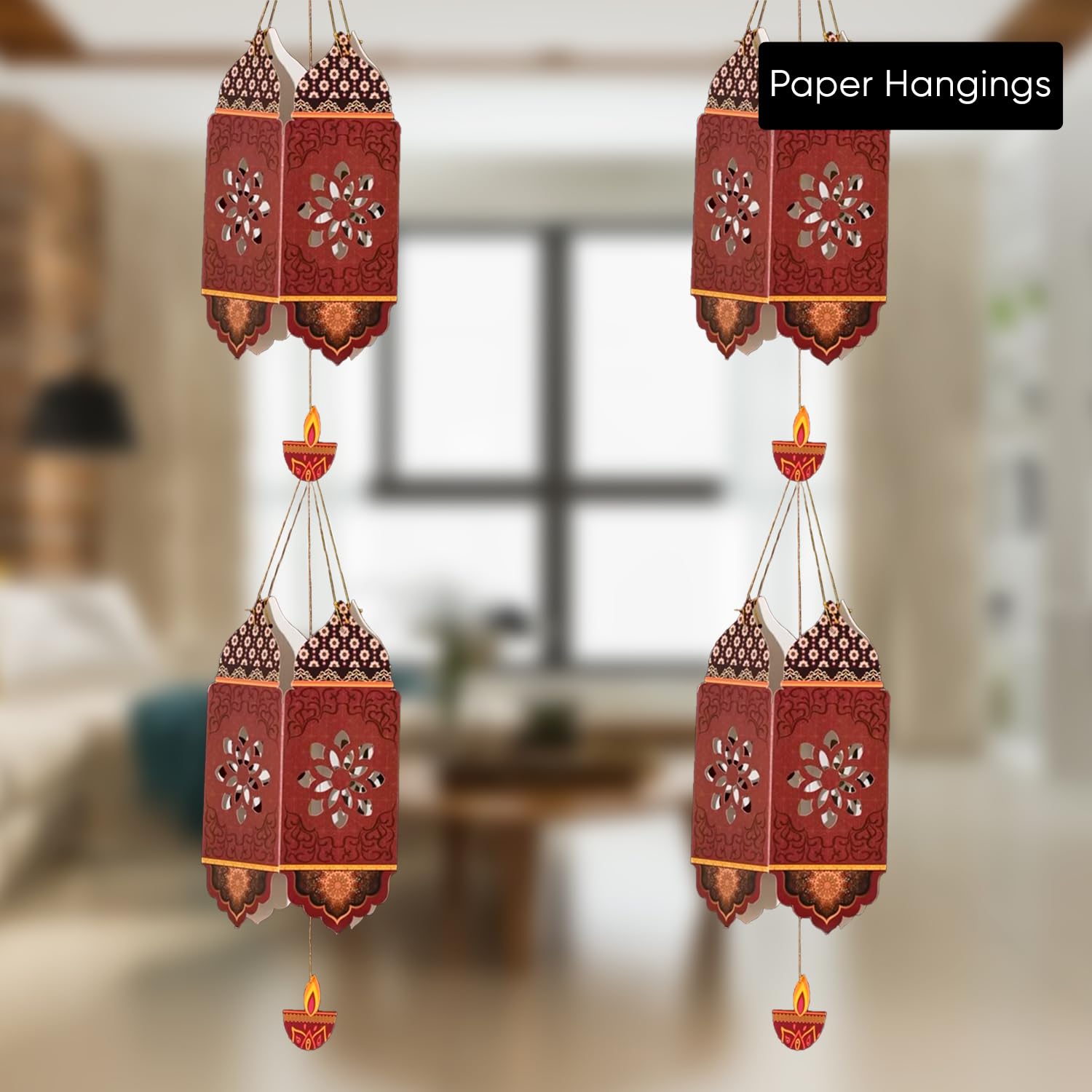 4 paper brown hanging