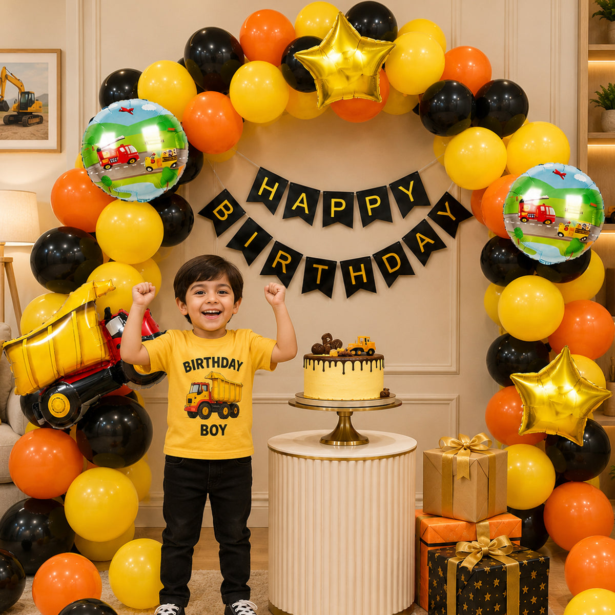 Construction Theme Birthday Decoration DIY Kit