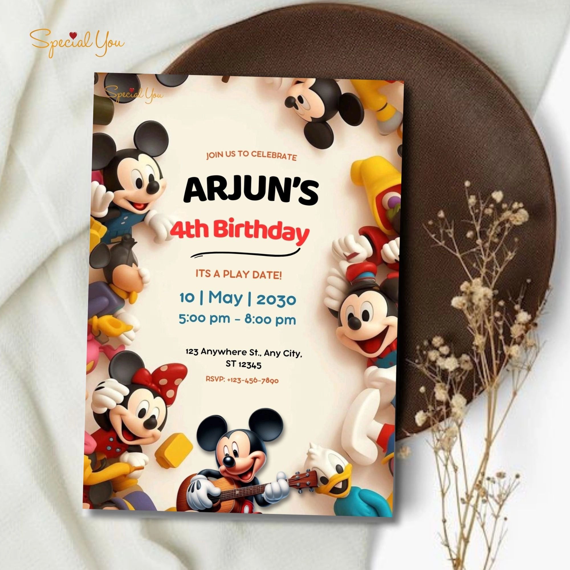 Mickey’s Clubhouse Birthday E-Invite