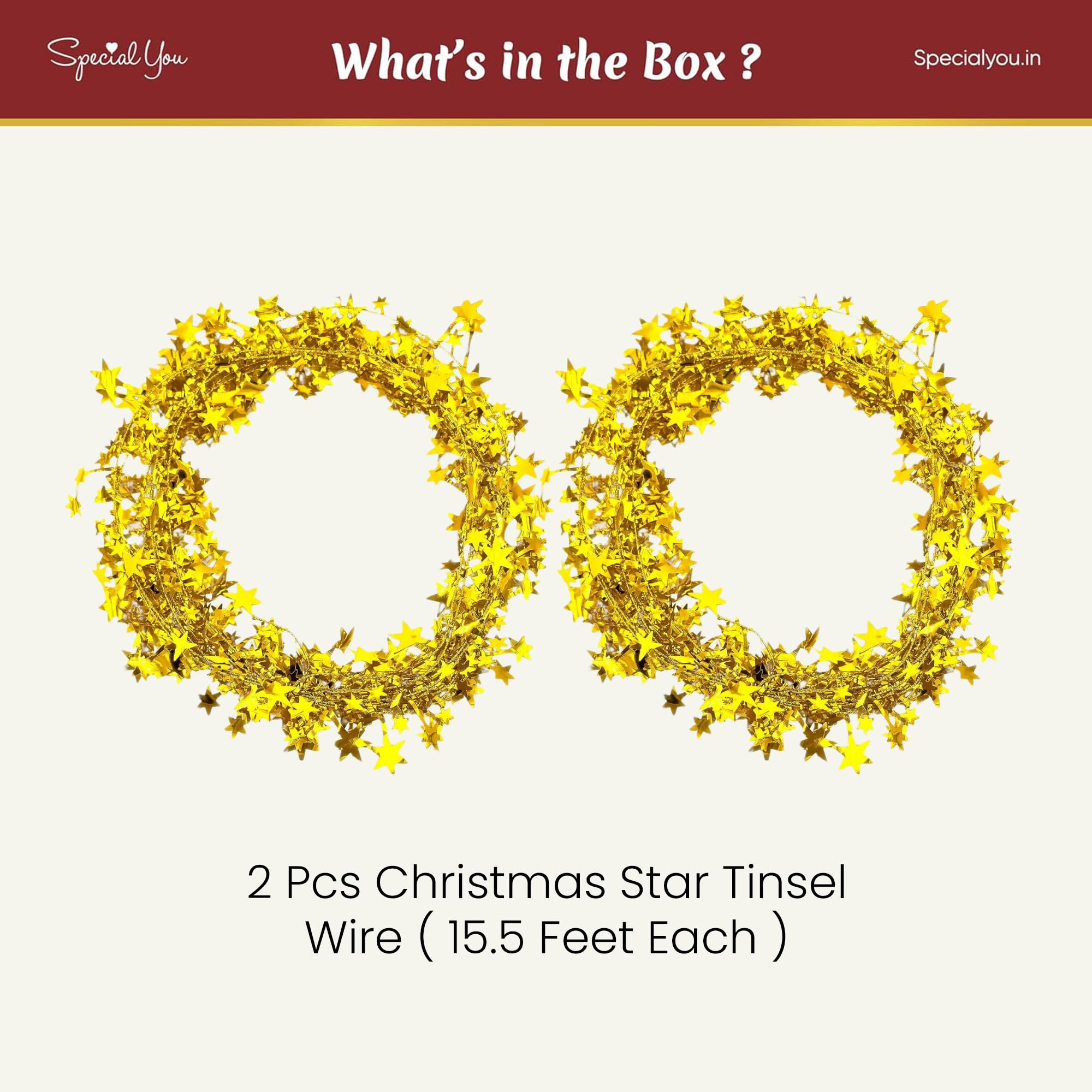 christmas star tinsel wire