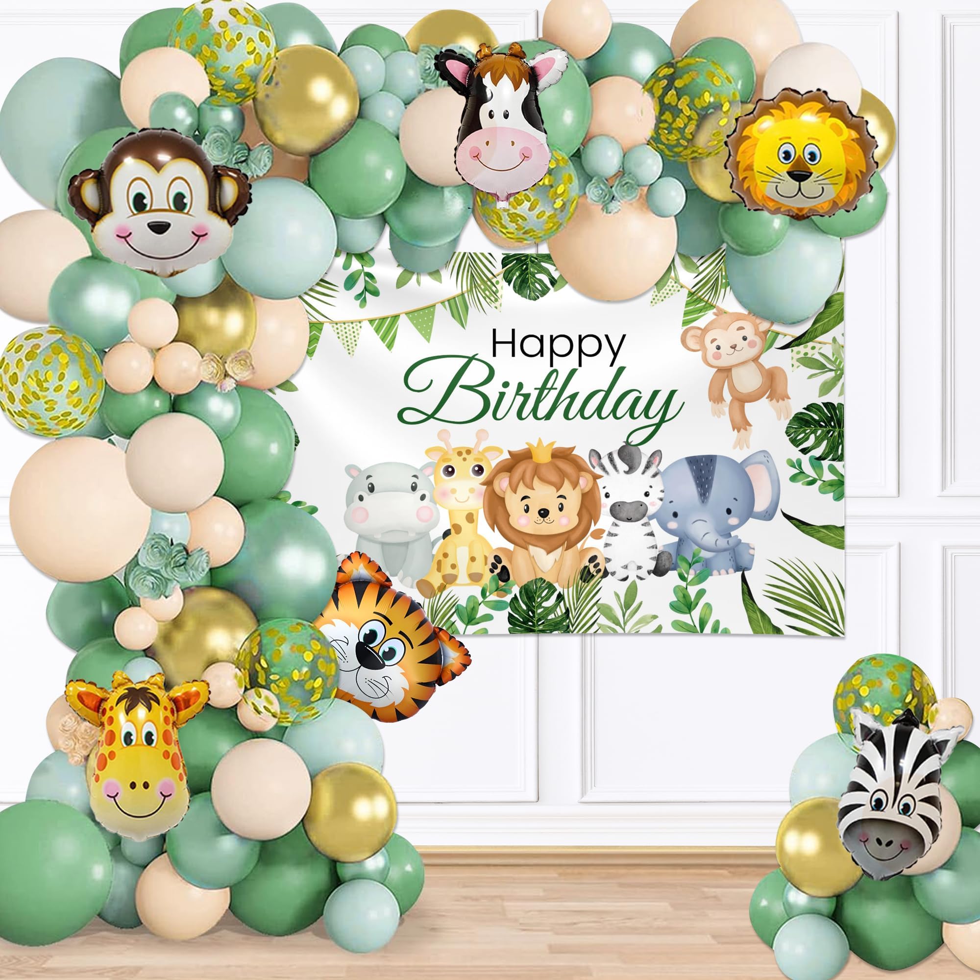 Jungle Theme Birthday Decoration-58 Pcs