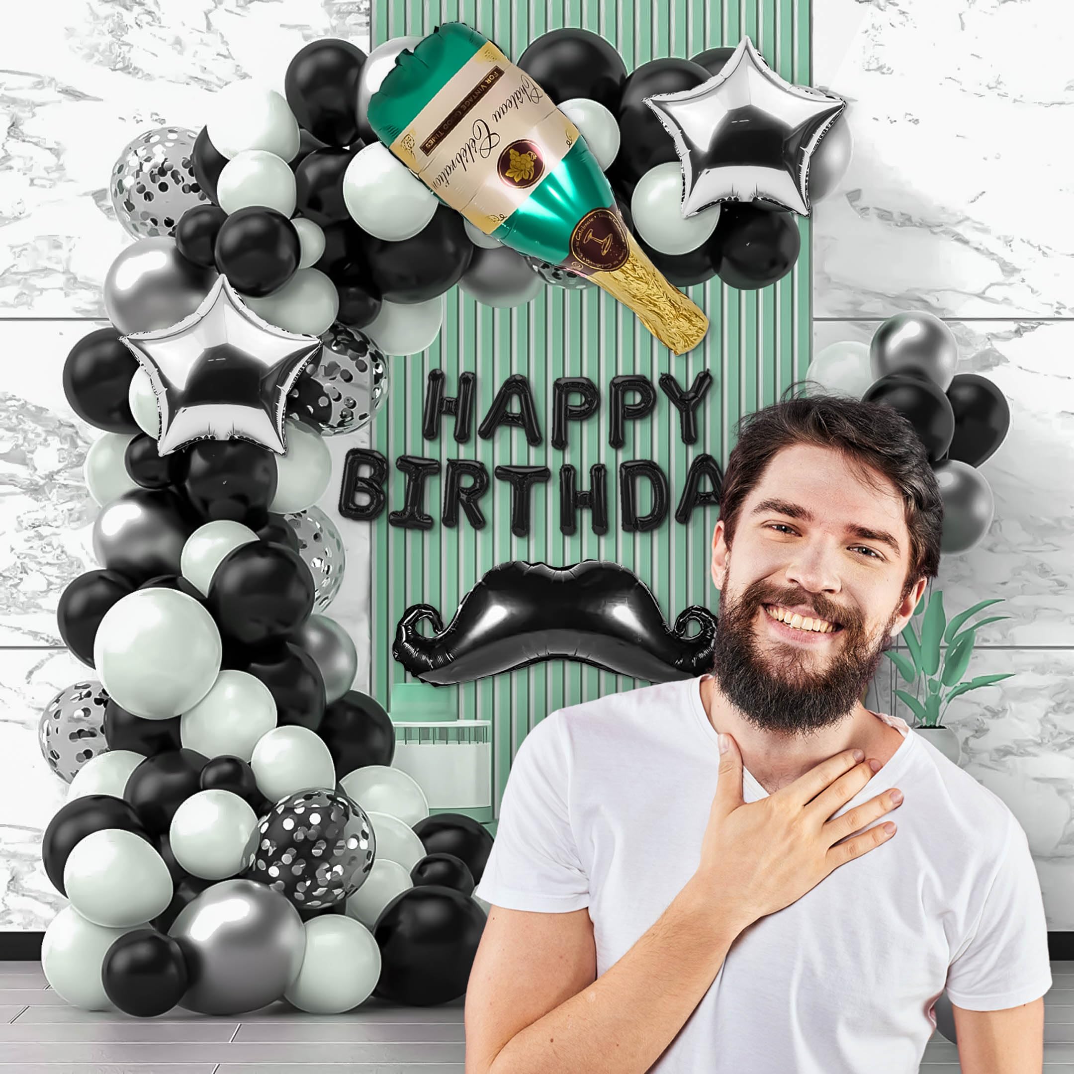 black foil balloons