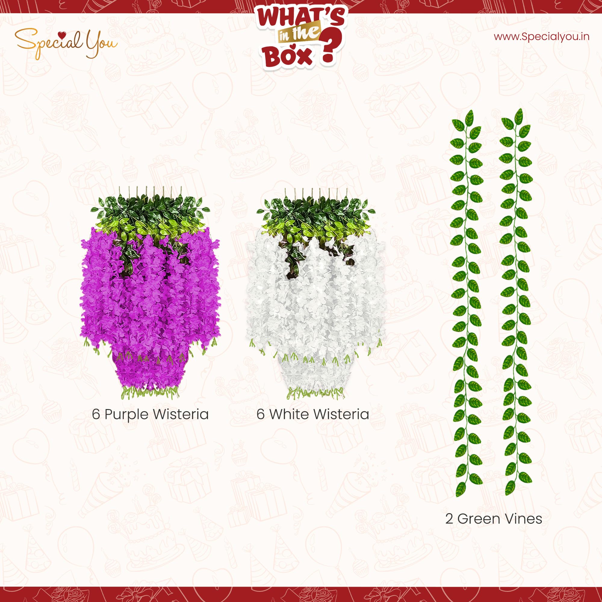 Purple White Ganpati Decor