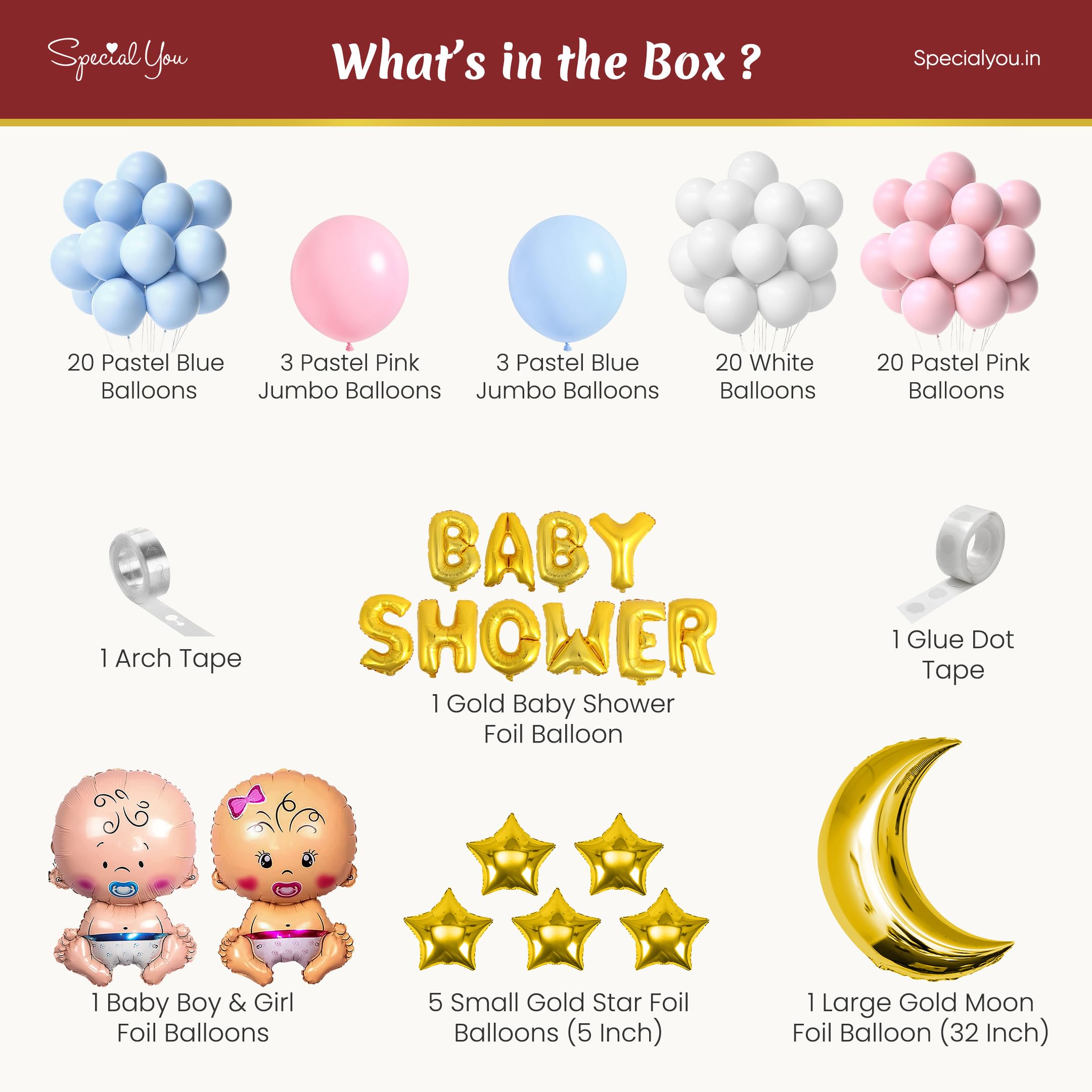 Tender Tones DIY Baby shower Decor kit
