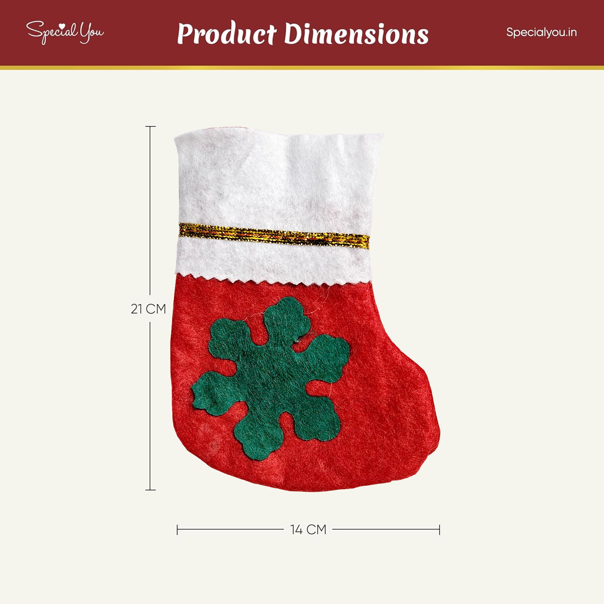 Christmas Socks Festive Decor Pack of 6