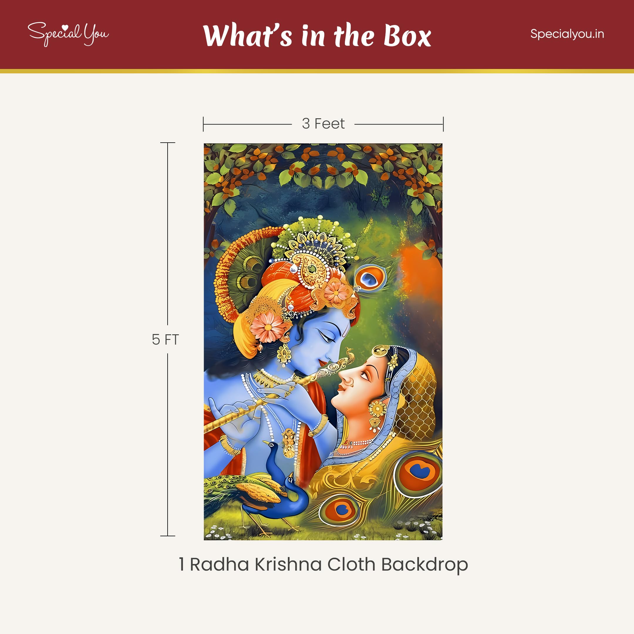 Radha Krishna Theme Backdrop