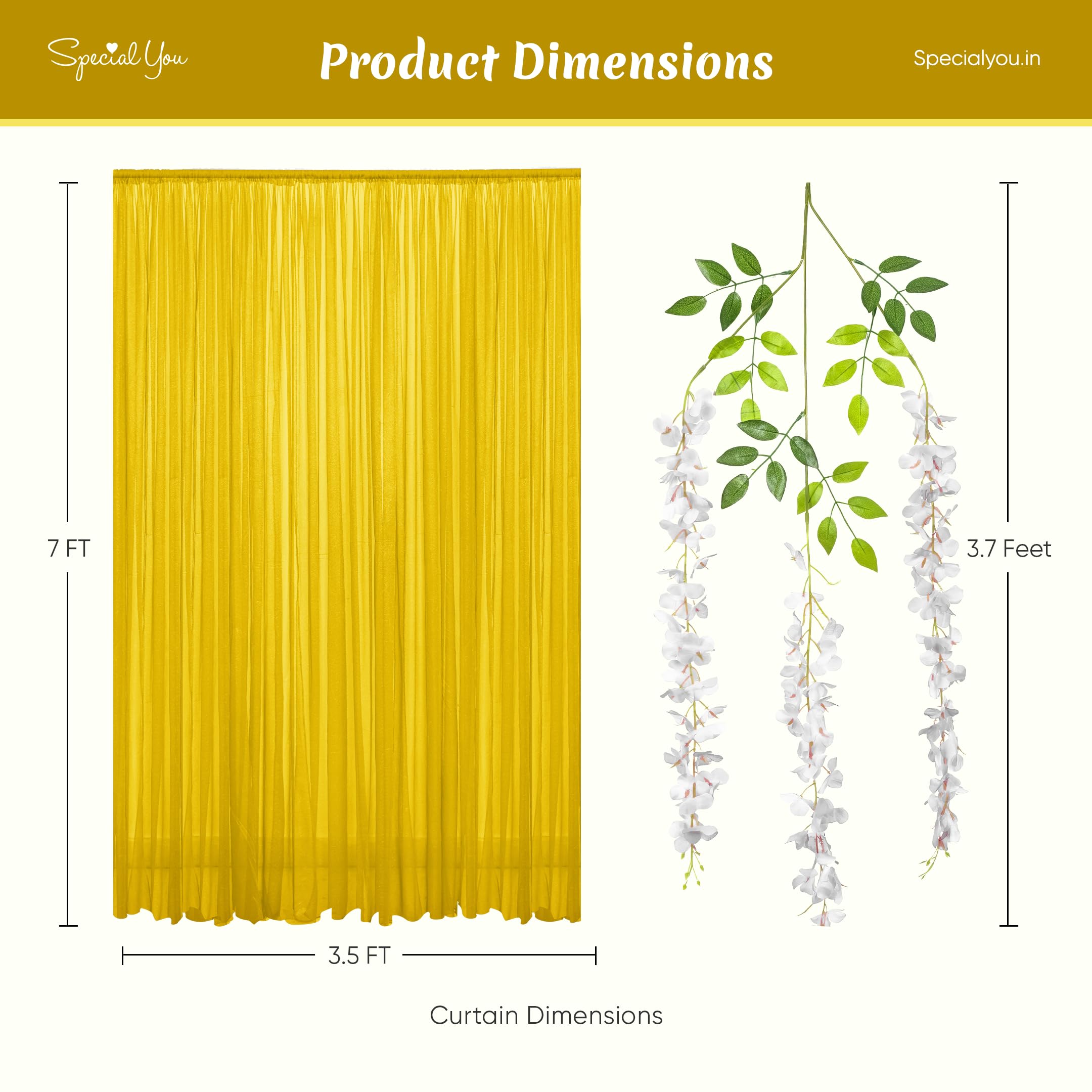 Yellow Backdrop To enhance your Ganesh Chaturthi