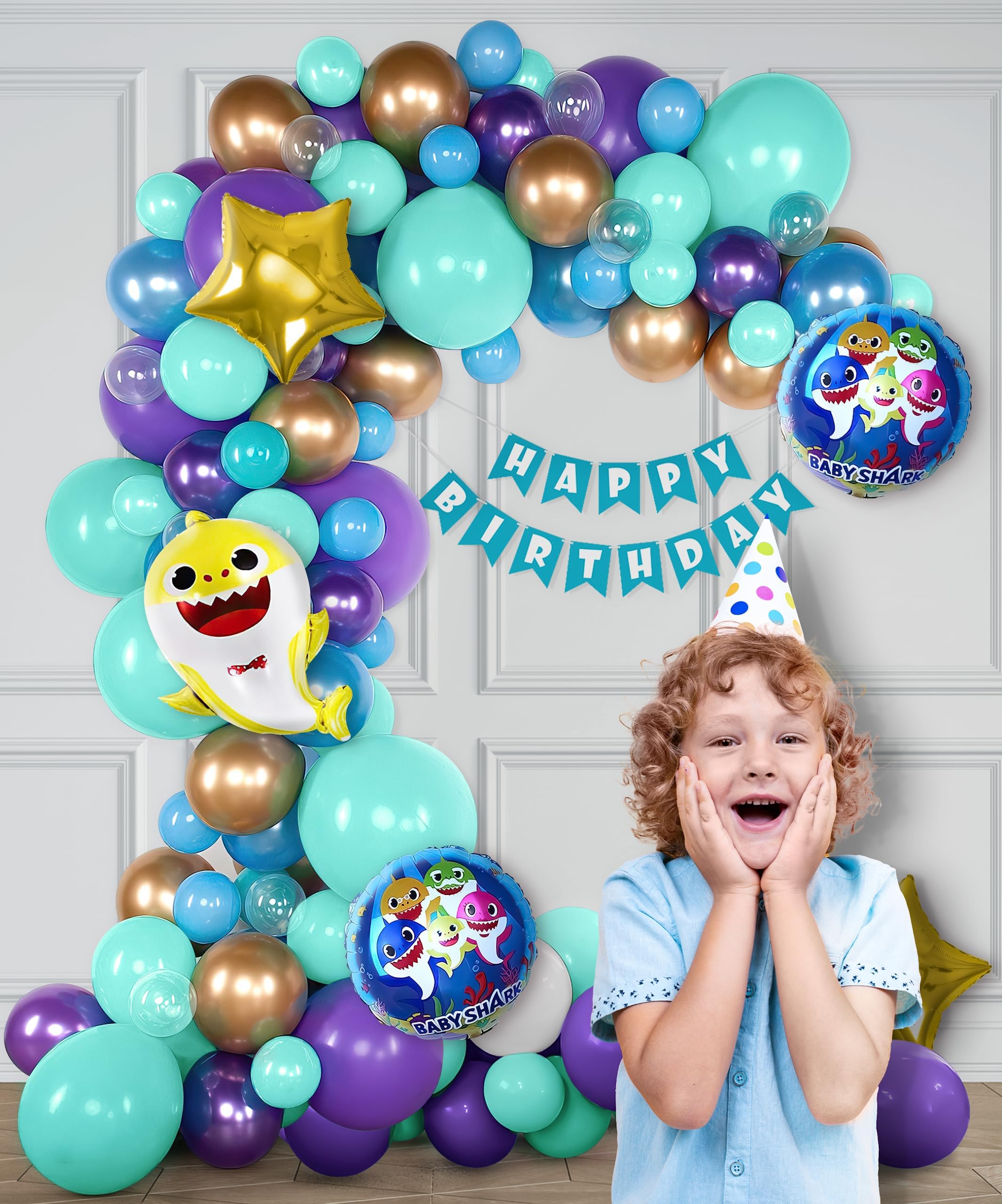Baby Shark theme DIY Kit for birthday decor