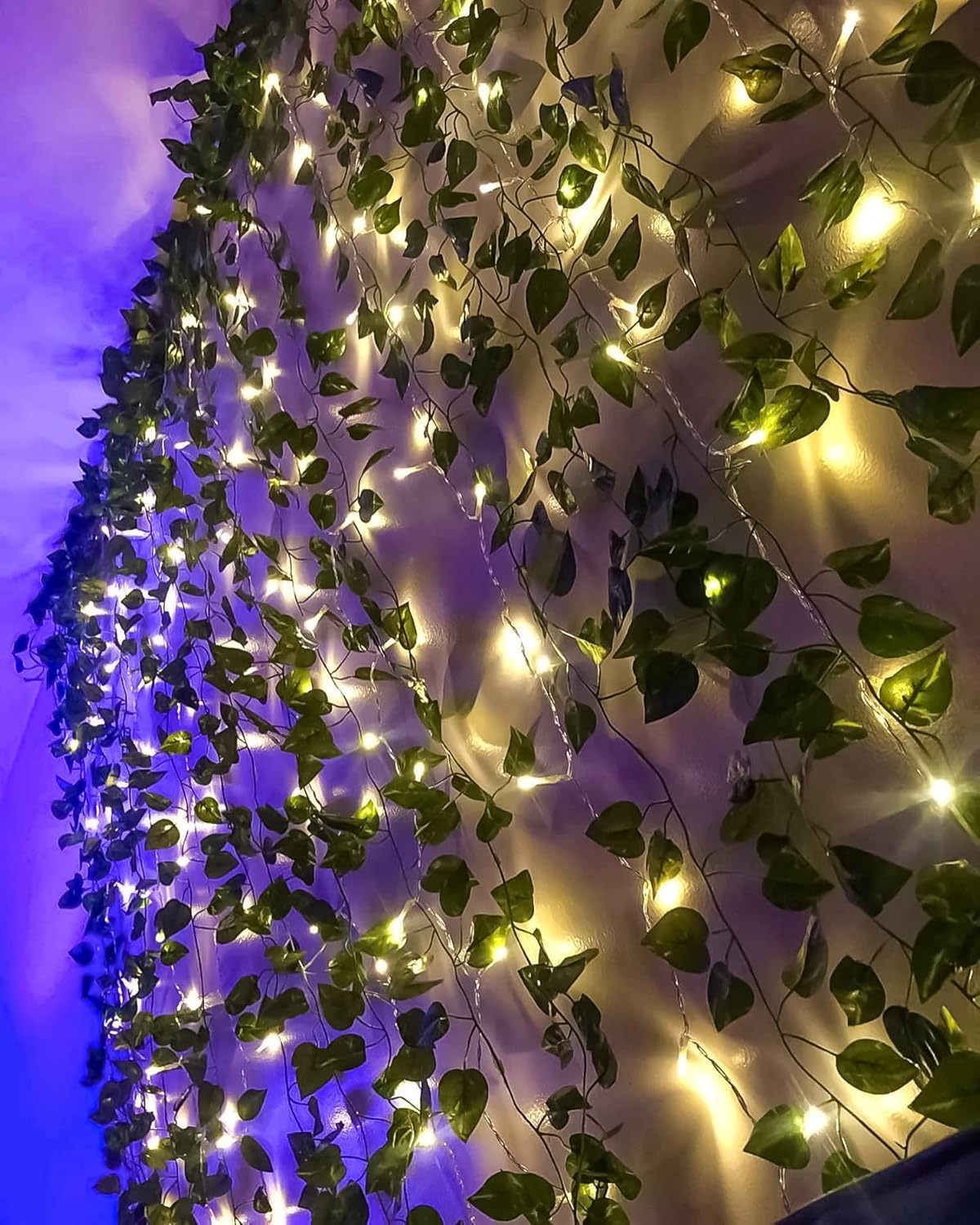 Vines and Lights for Ganpati Decor