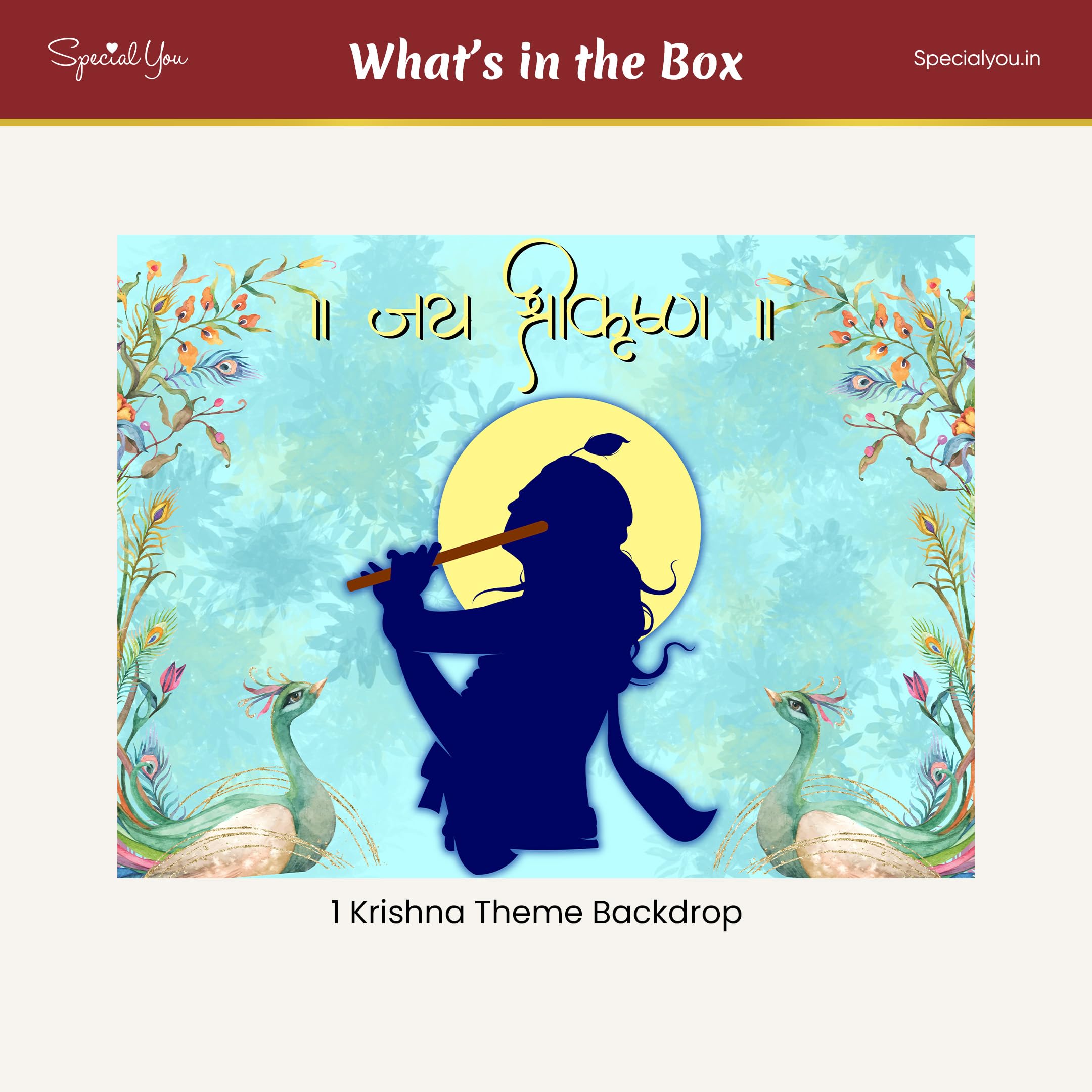 Krishna Backdrop for Janmashtami decor