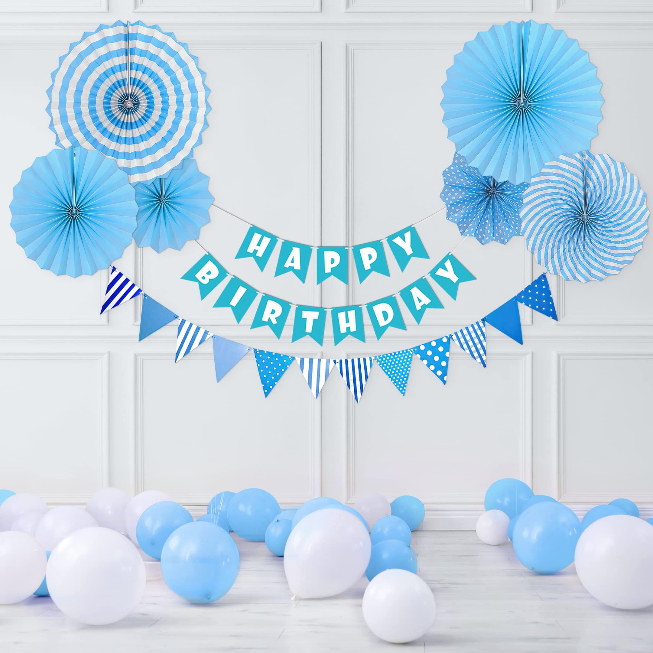 Blue theme Happy Birthday decor