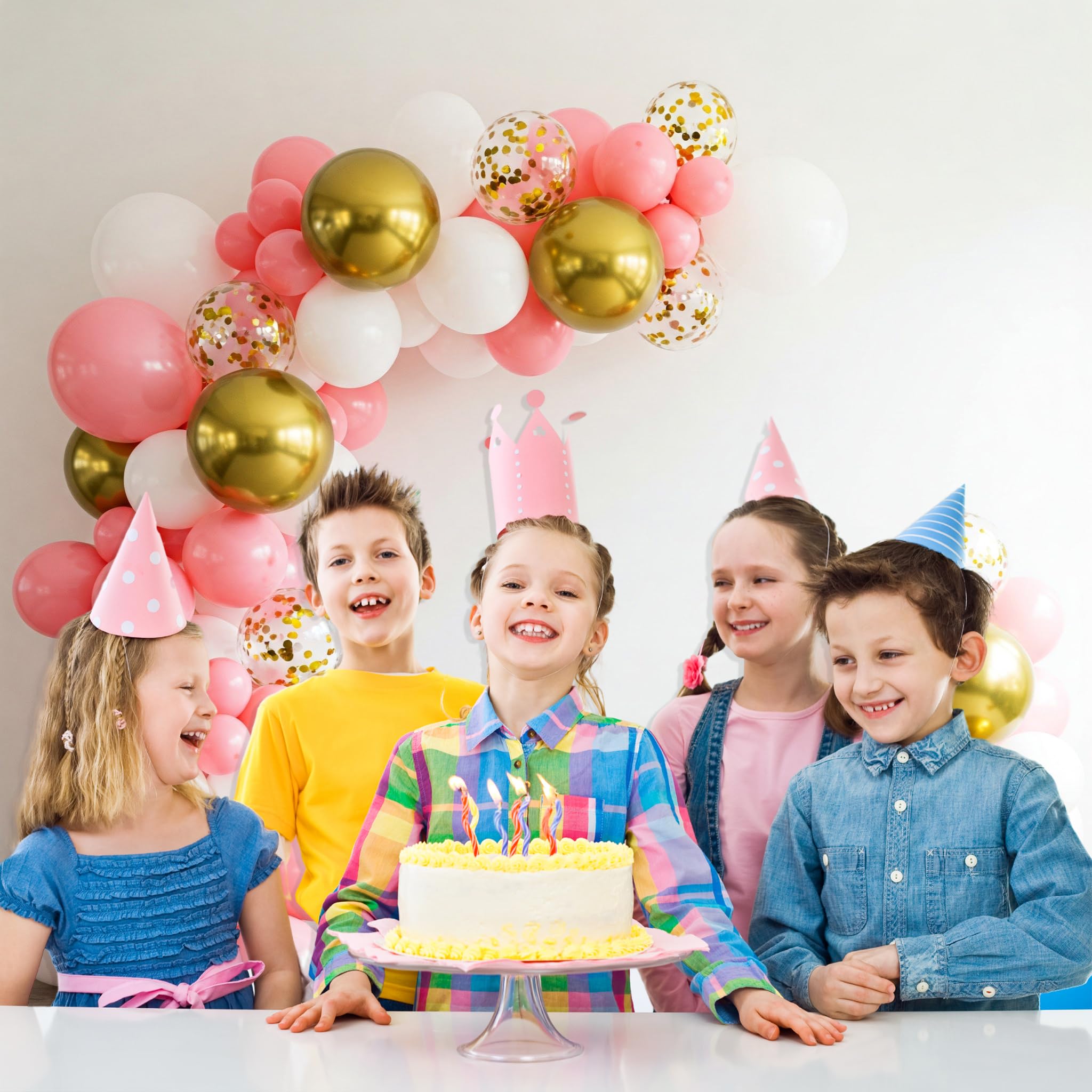 Pink and Gold Theme Balloon Decoration
