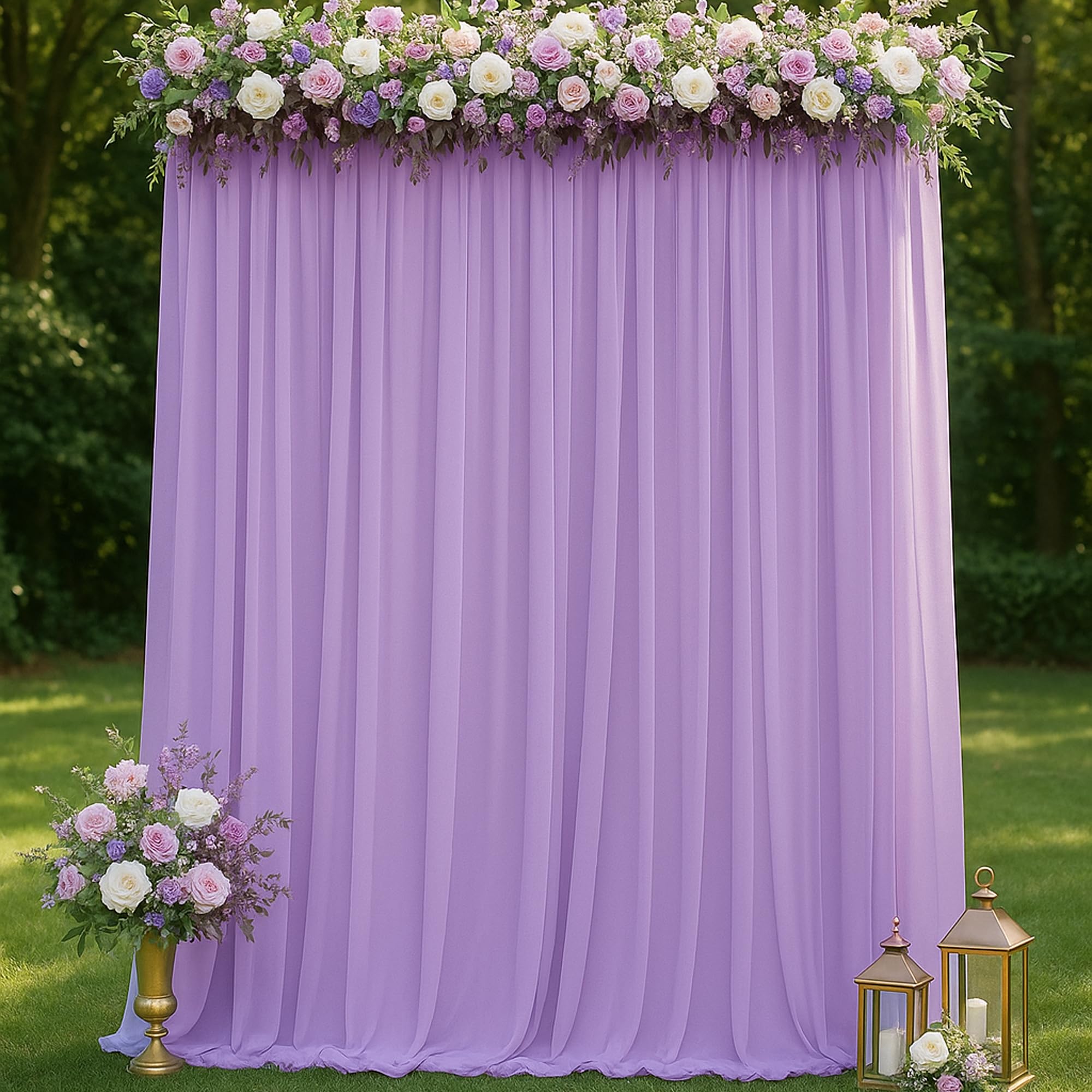 Festive Lavender curtains decor kit for decor