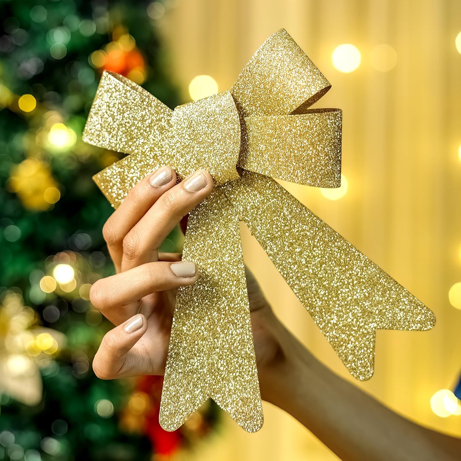 Christmas Bow for Decoration - Pack of 4
