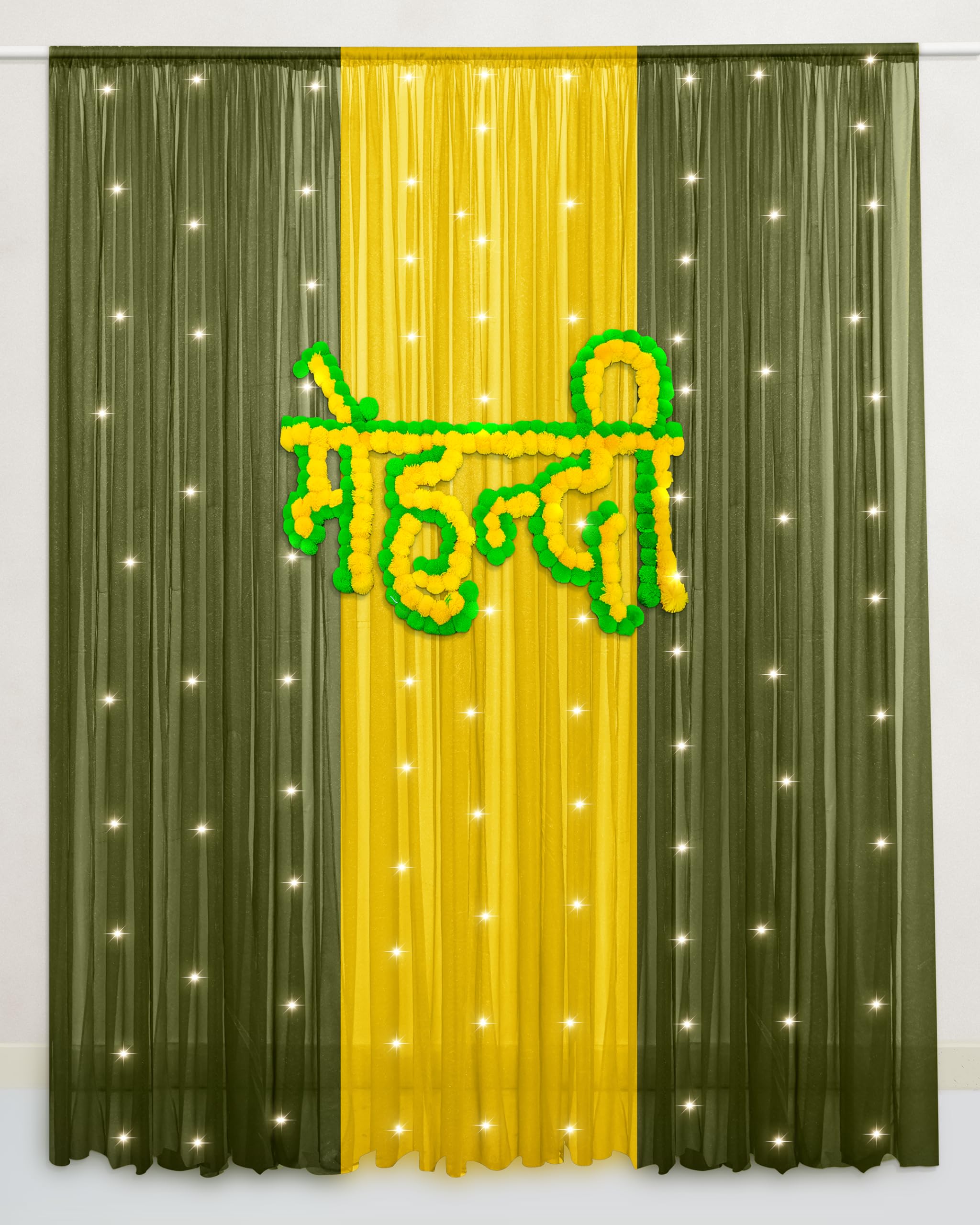 Yellow & green Backdrop mehendi Celebration!"