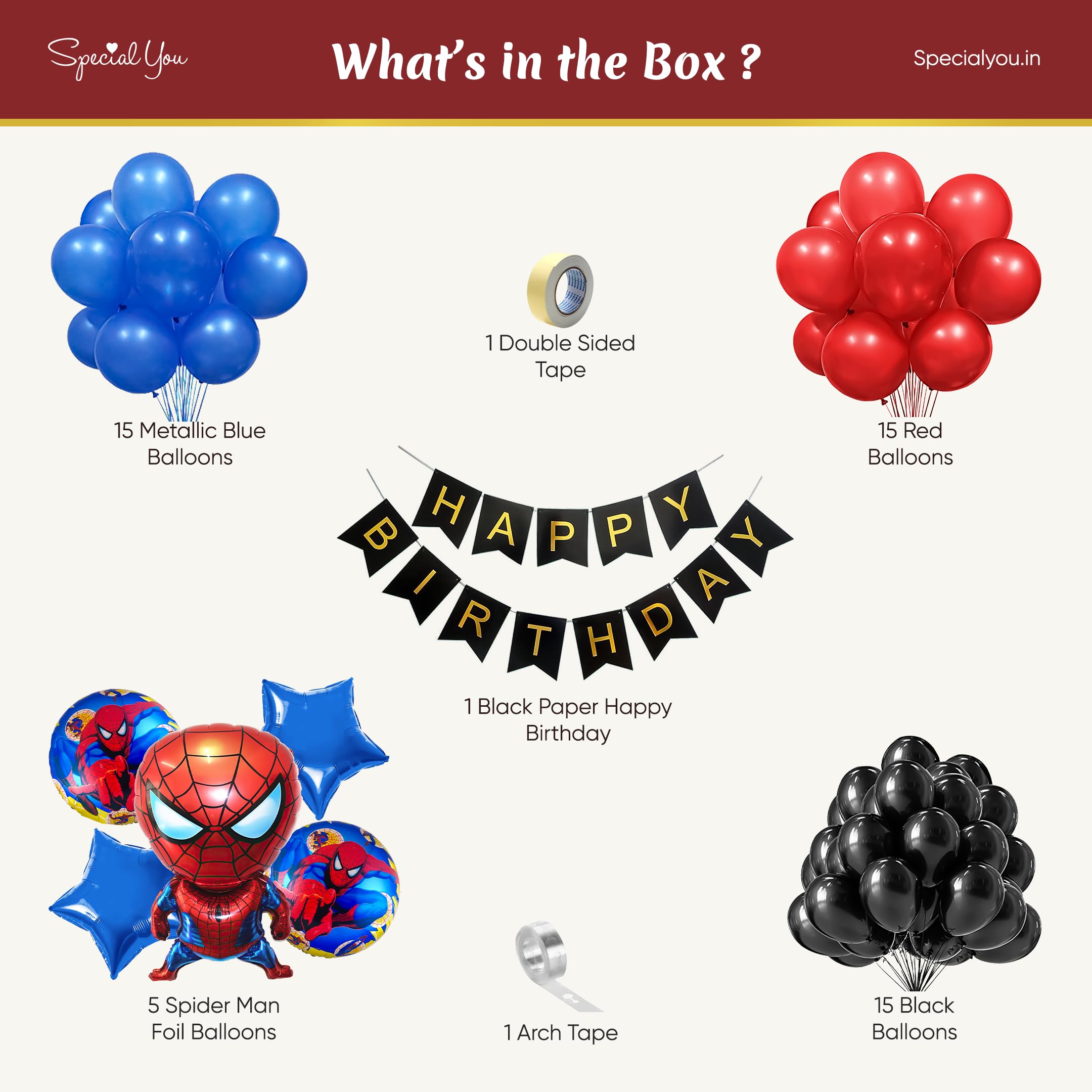 Spiderman-themed decoration kit
