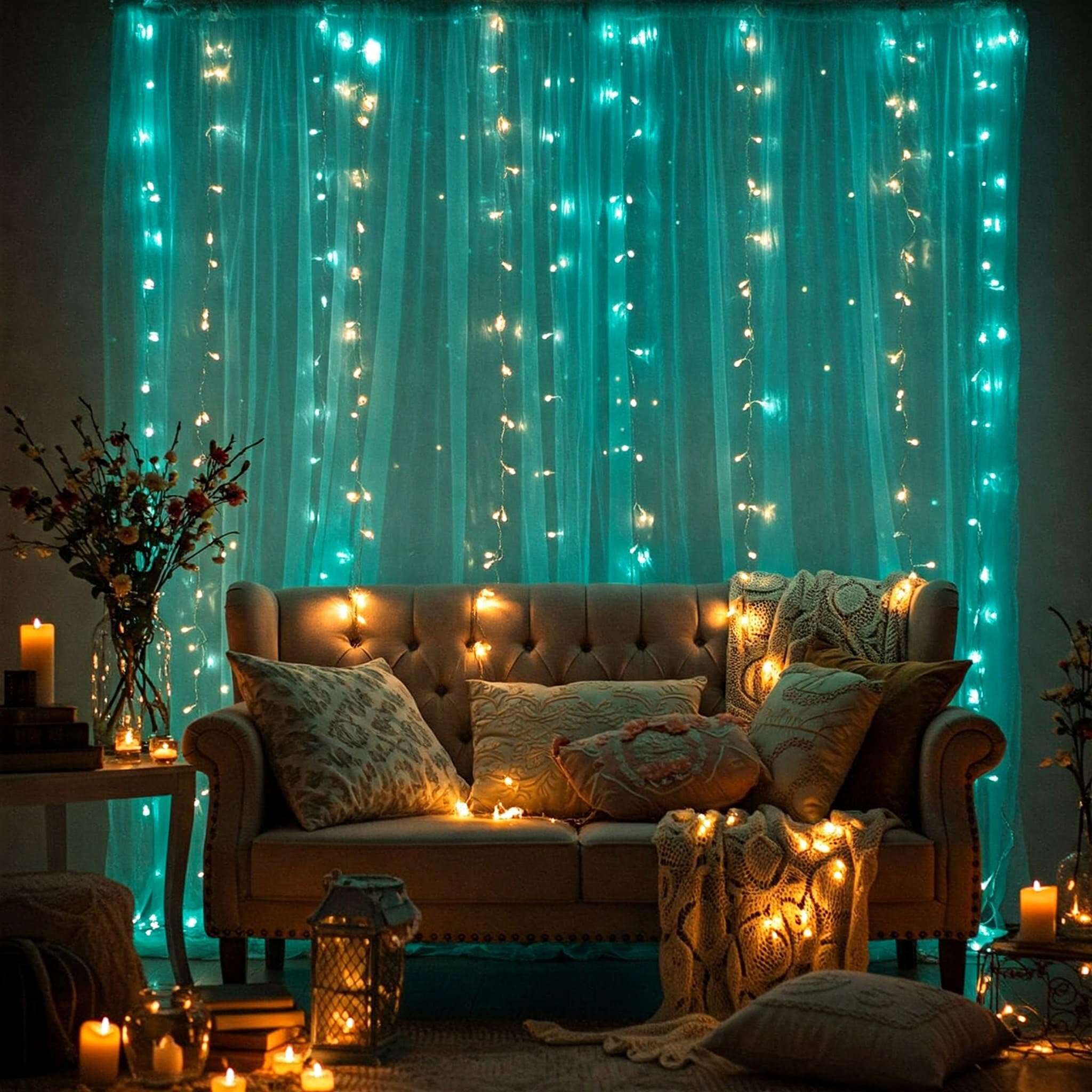 Turquoise net Cloth for Decoration
