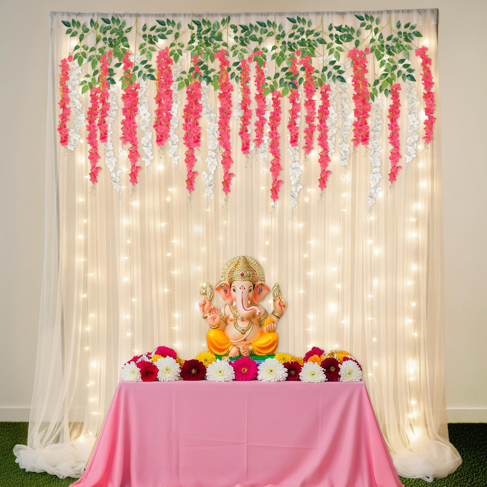 Divine Ganpati Dark Pink Decor