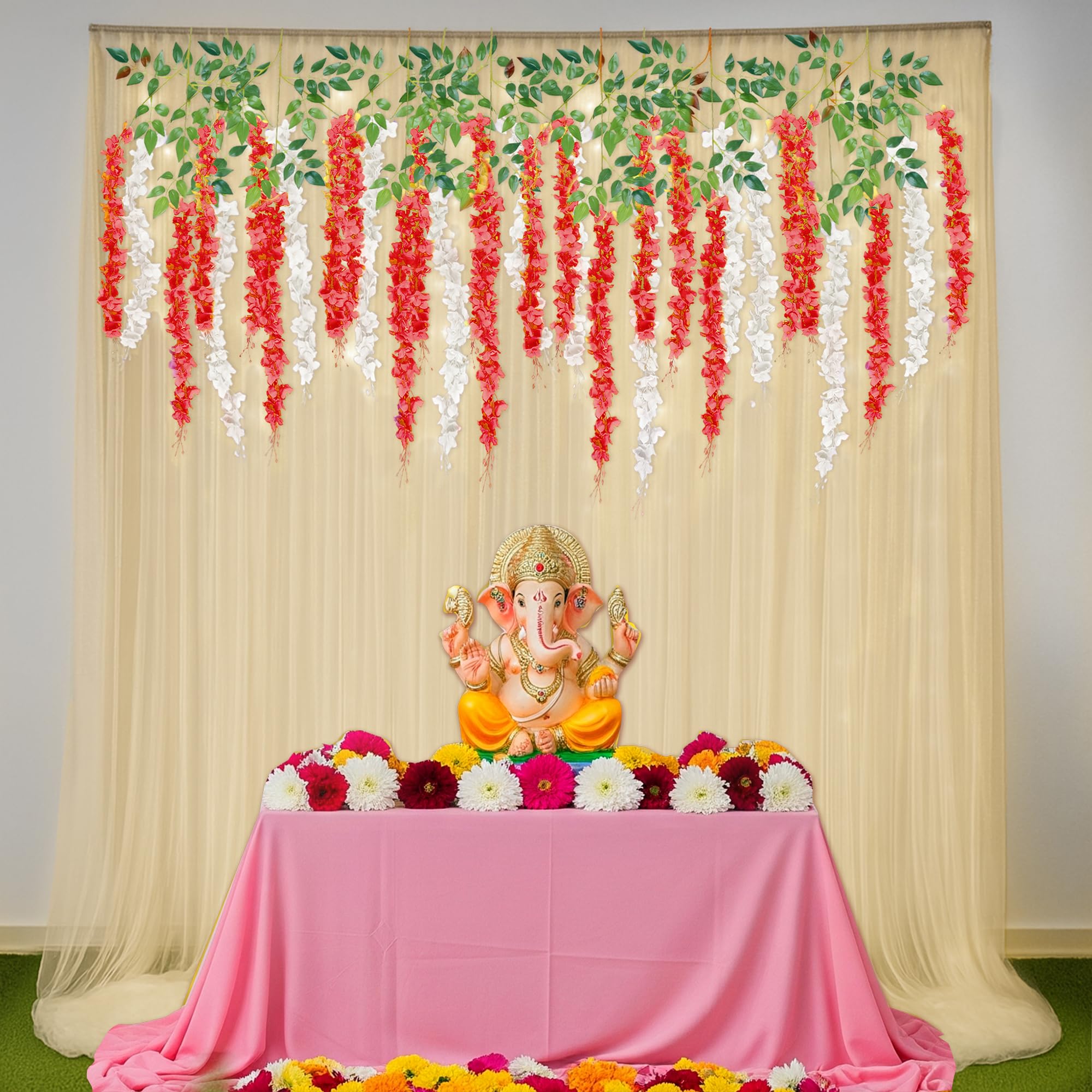 Red & White Diwali Decor Kit