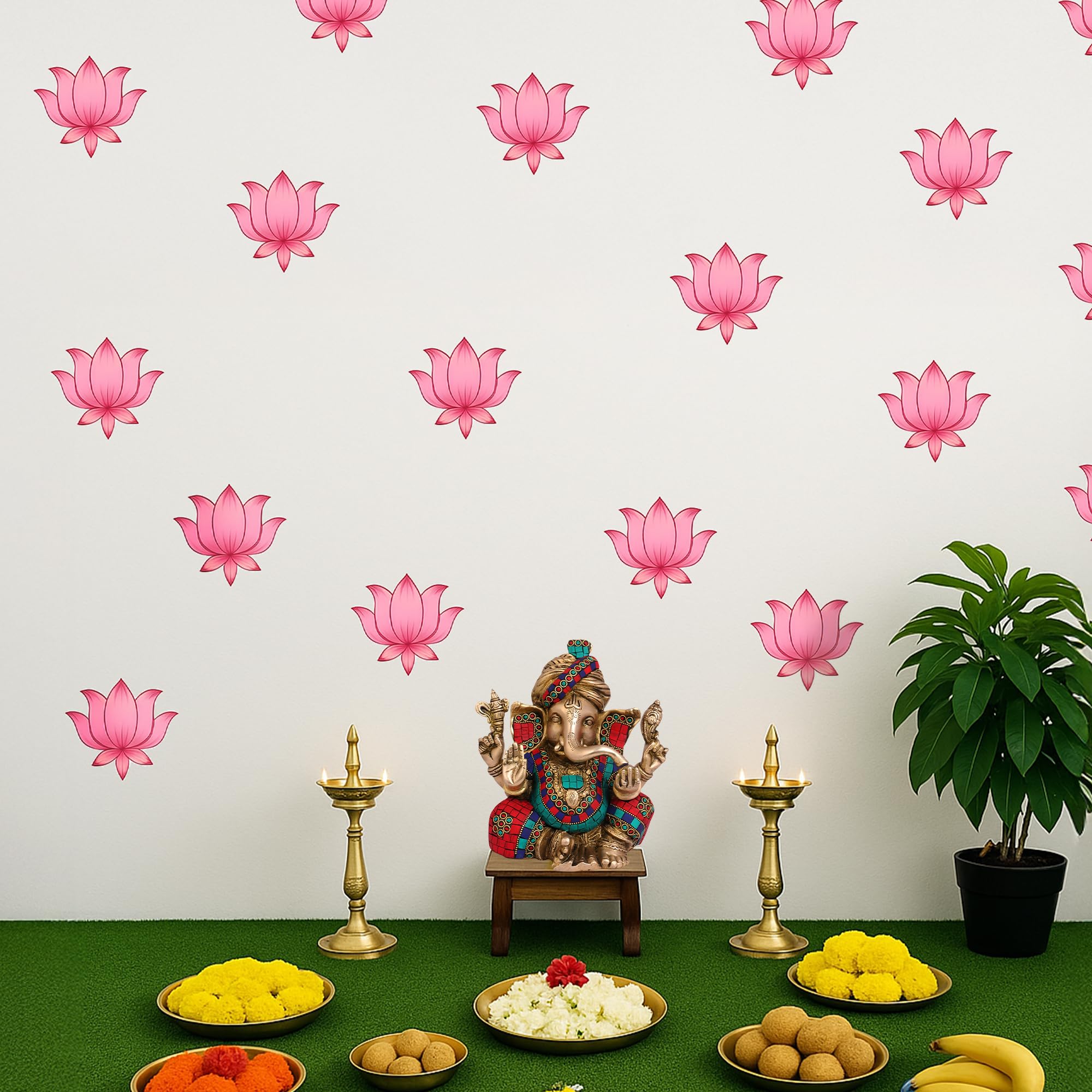 Elegant Festive Lotus Decor Kit