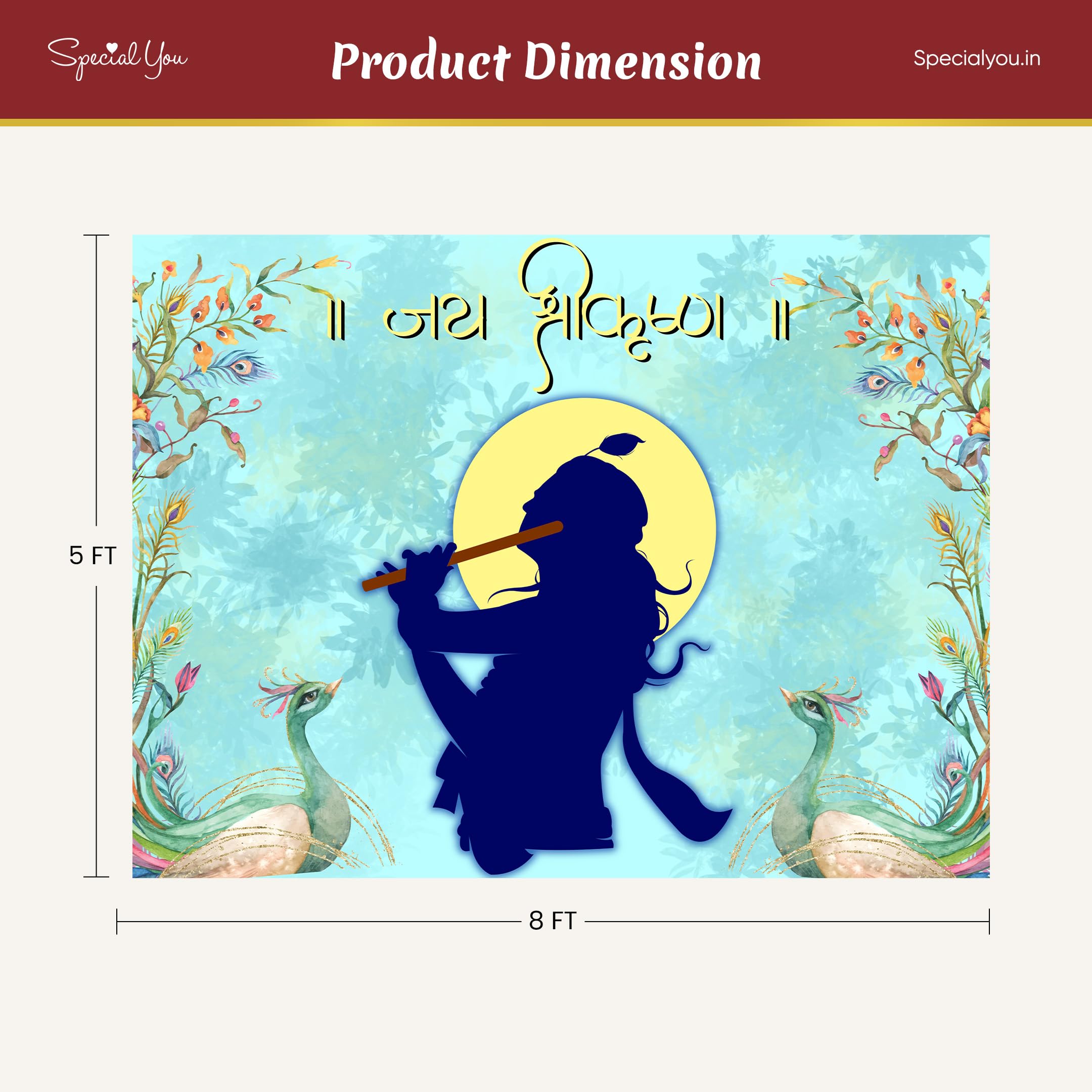 Krishna Backdrop for Janmashtami decor