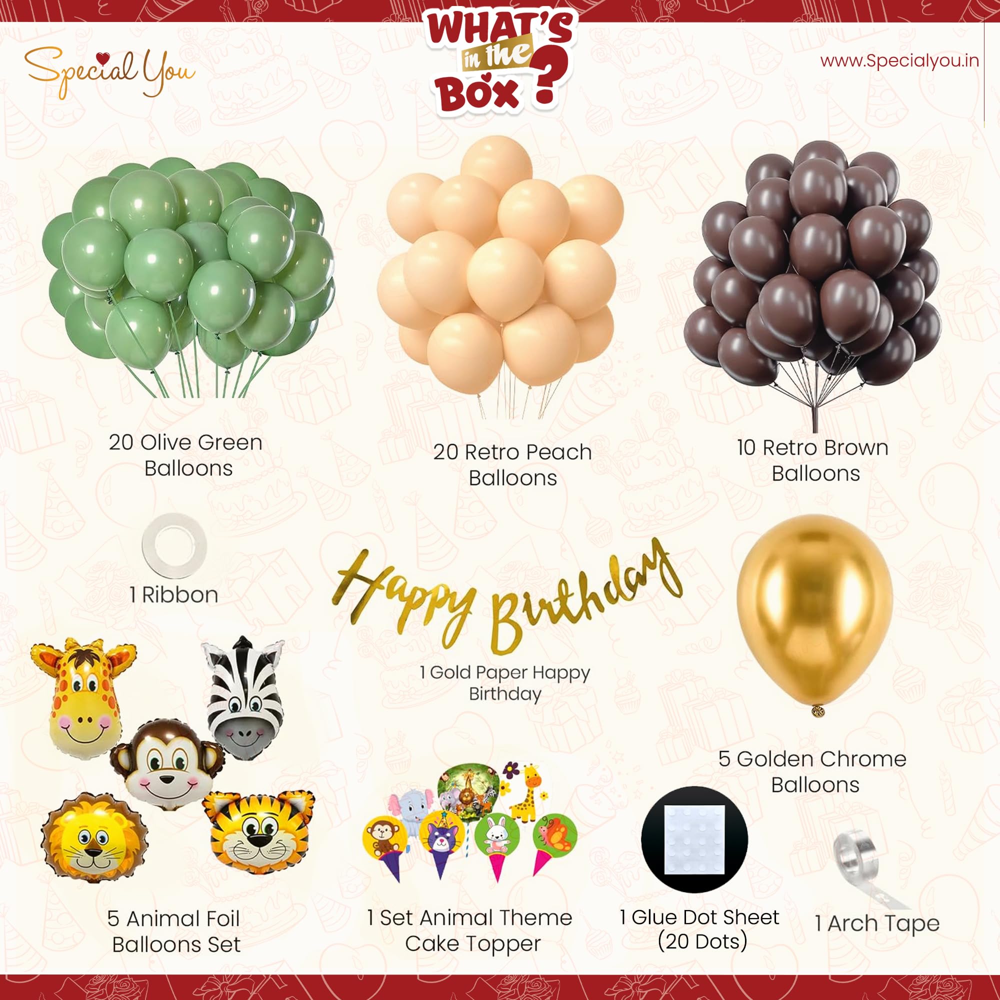 Jungle Theme Birthday Decoration kit
