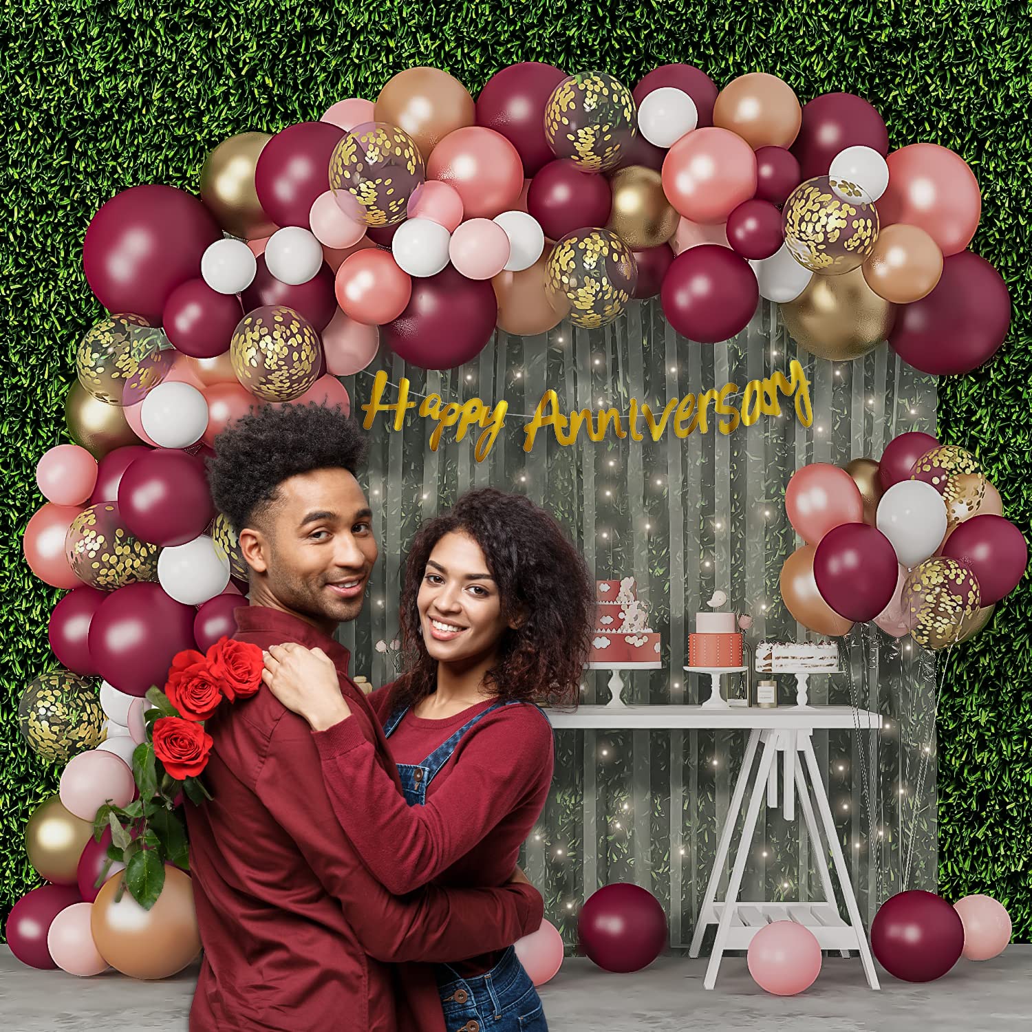 burgundy balloons
