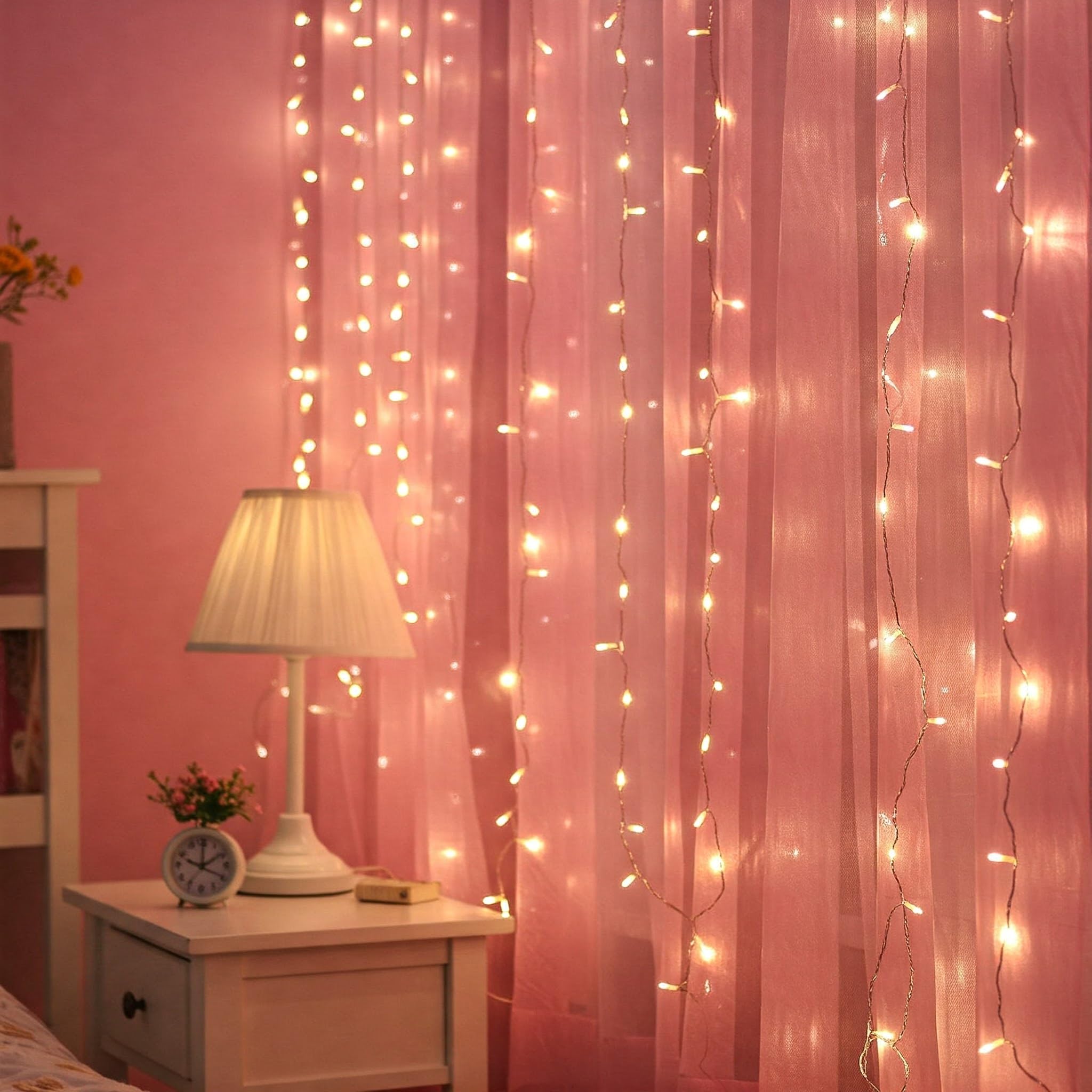 Pink net Canopy Decoration