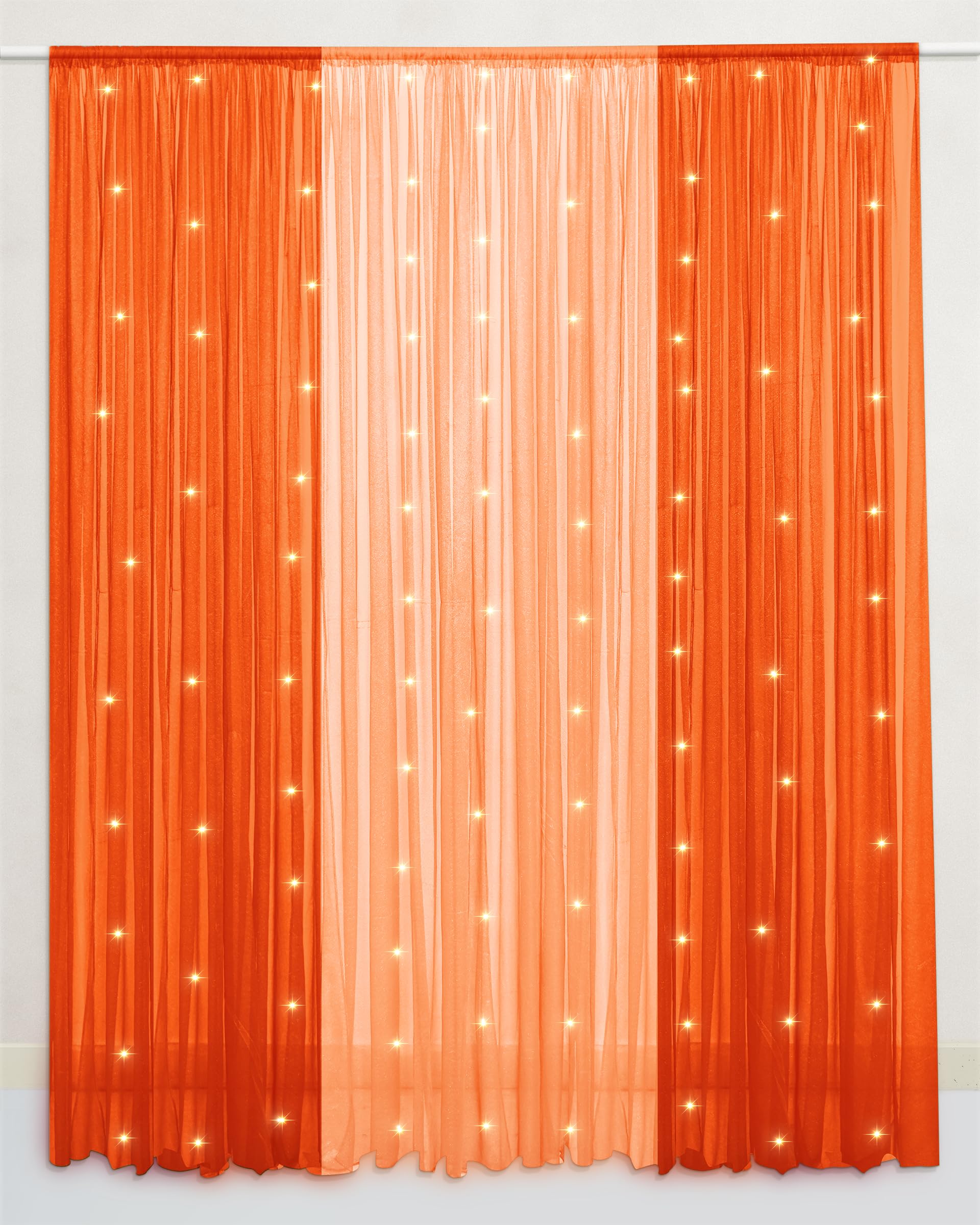 Orange & Peach Backdrop Curtains