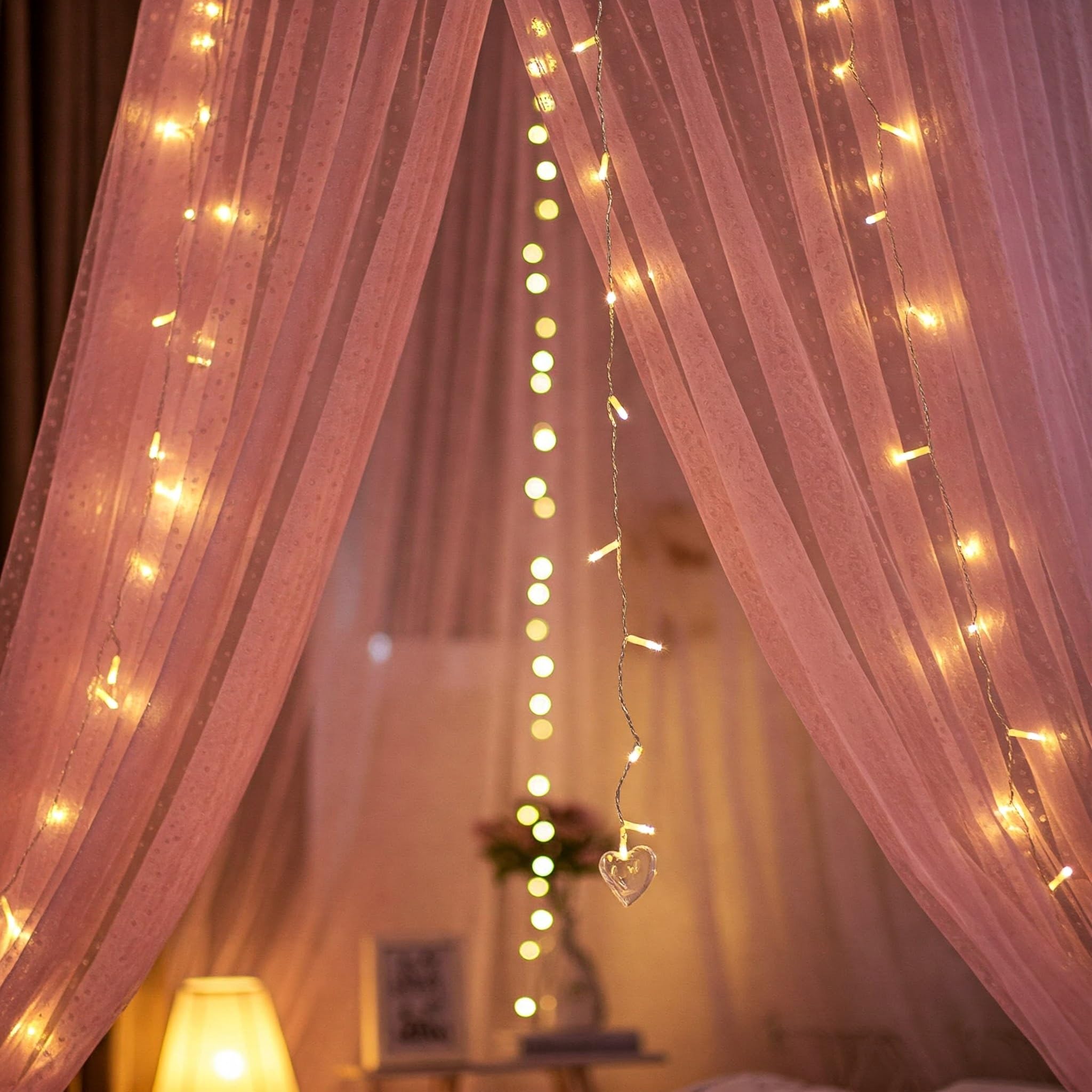 Pink net Canopy Decoration