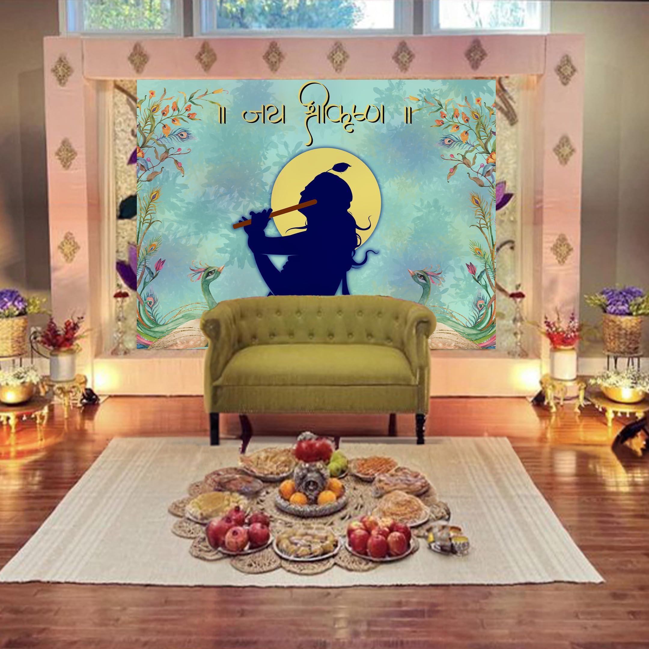 Krishna Backdrop for Janmashtami decor