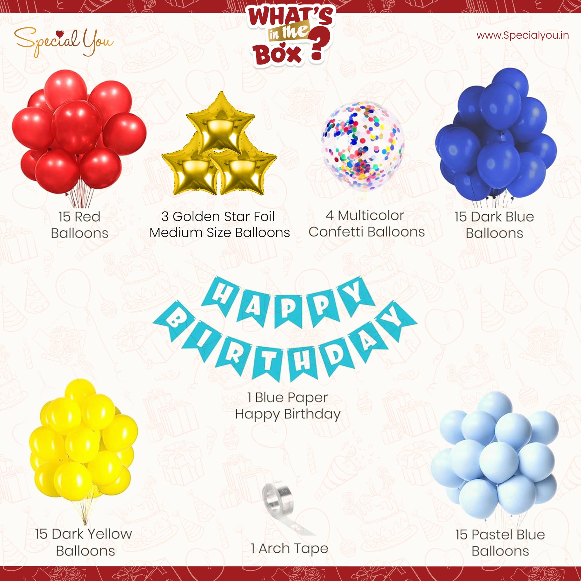 Multicolor Theme balloons for Boys