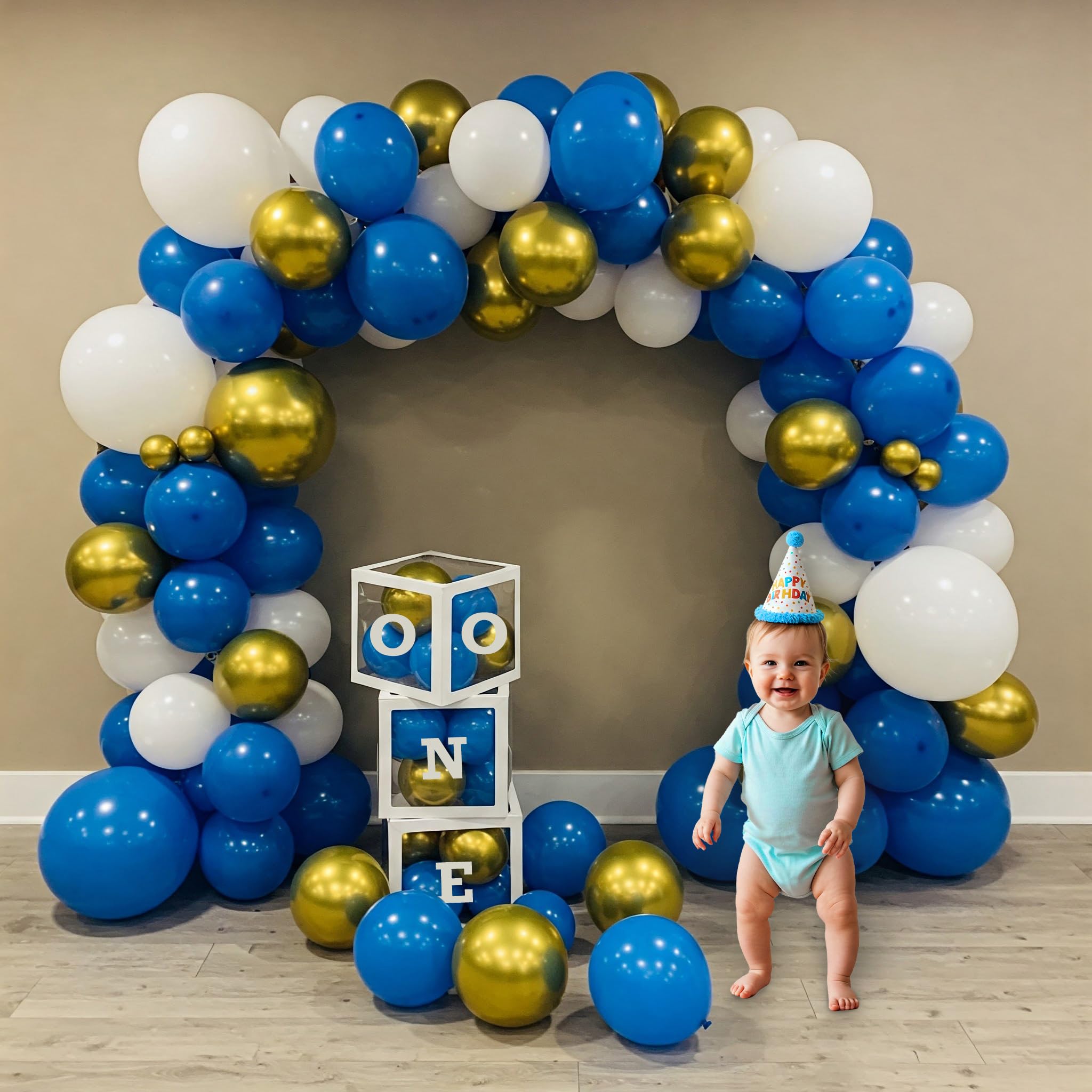 Blue Theme Decorations for Baby Boy- 35 pcs