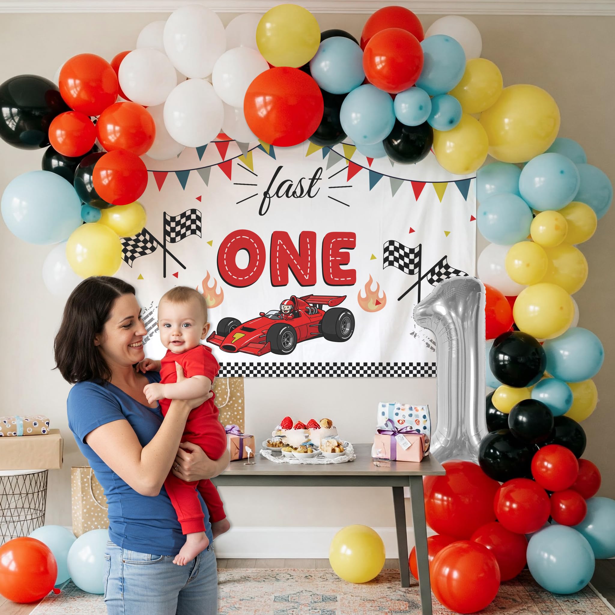 Car Theme Decoration for Birthday-54pcs
