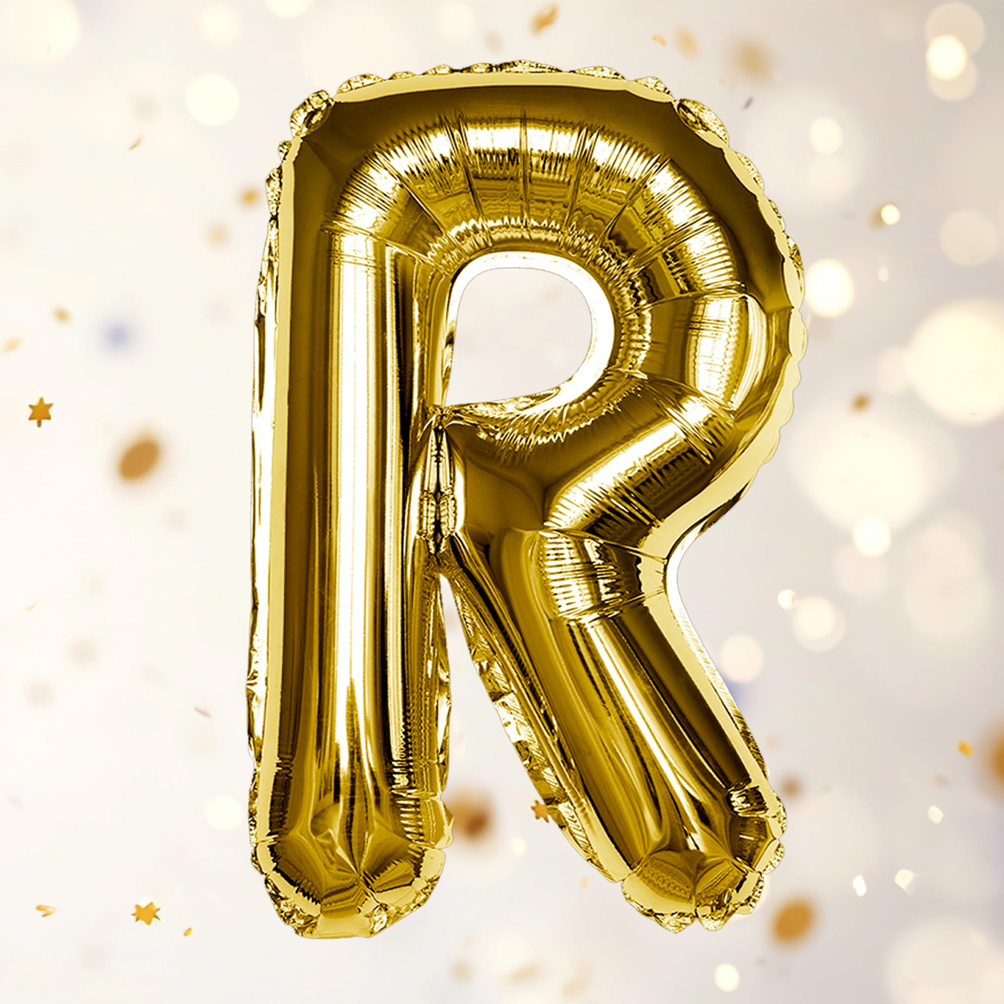 Gold R Letter Foil Balloon