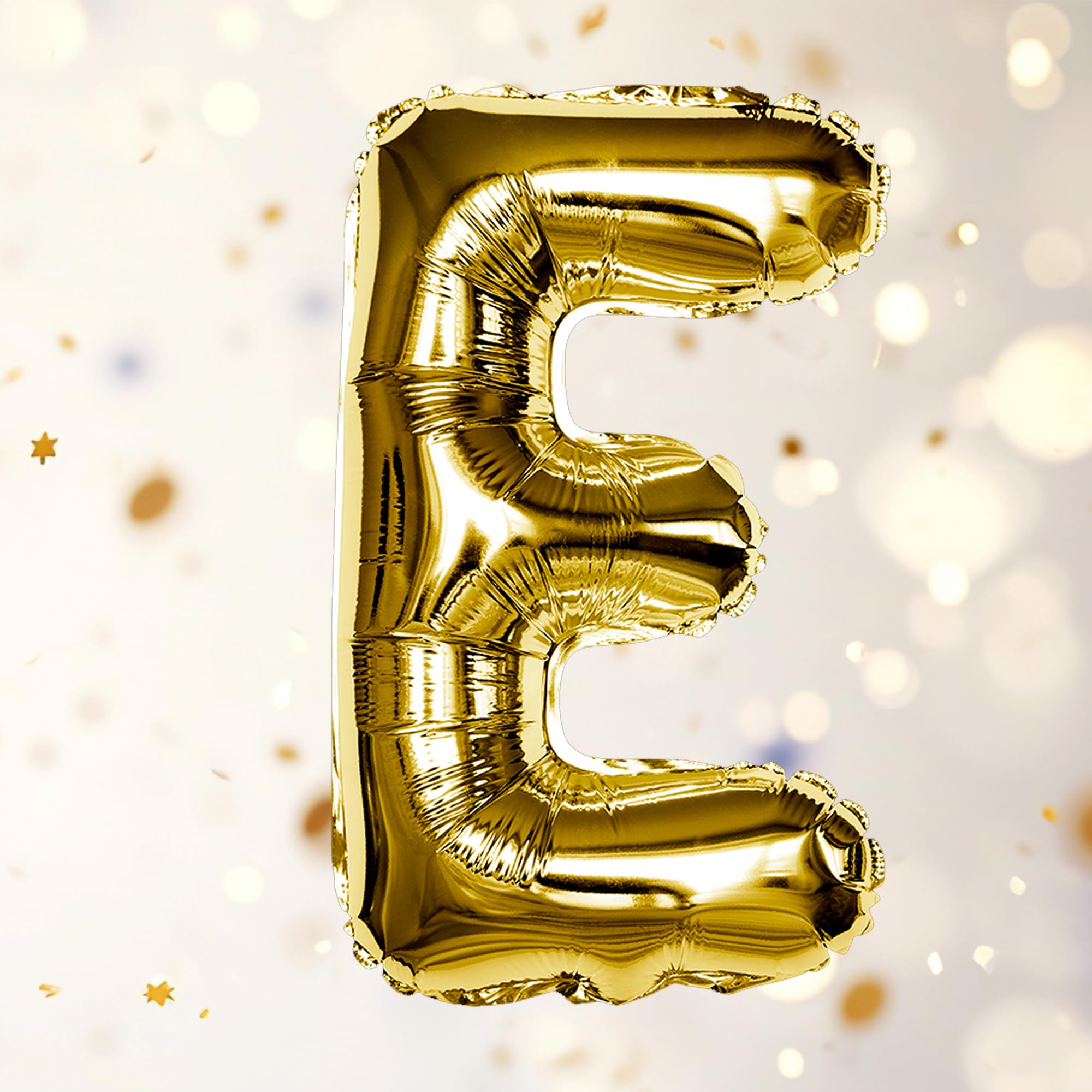 Gold E Letter Foil Balloon