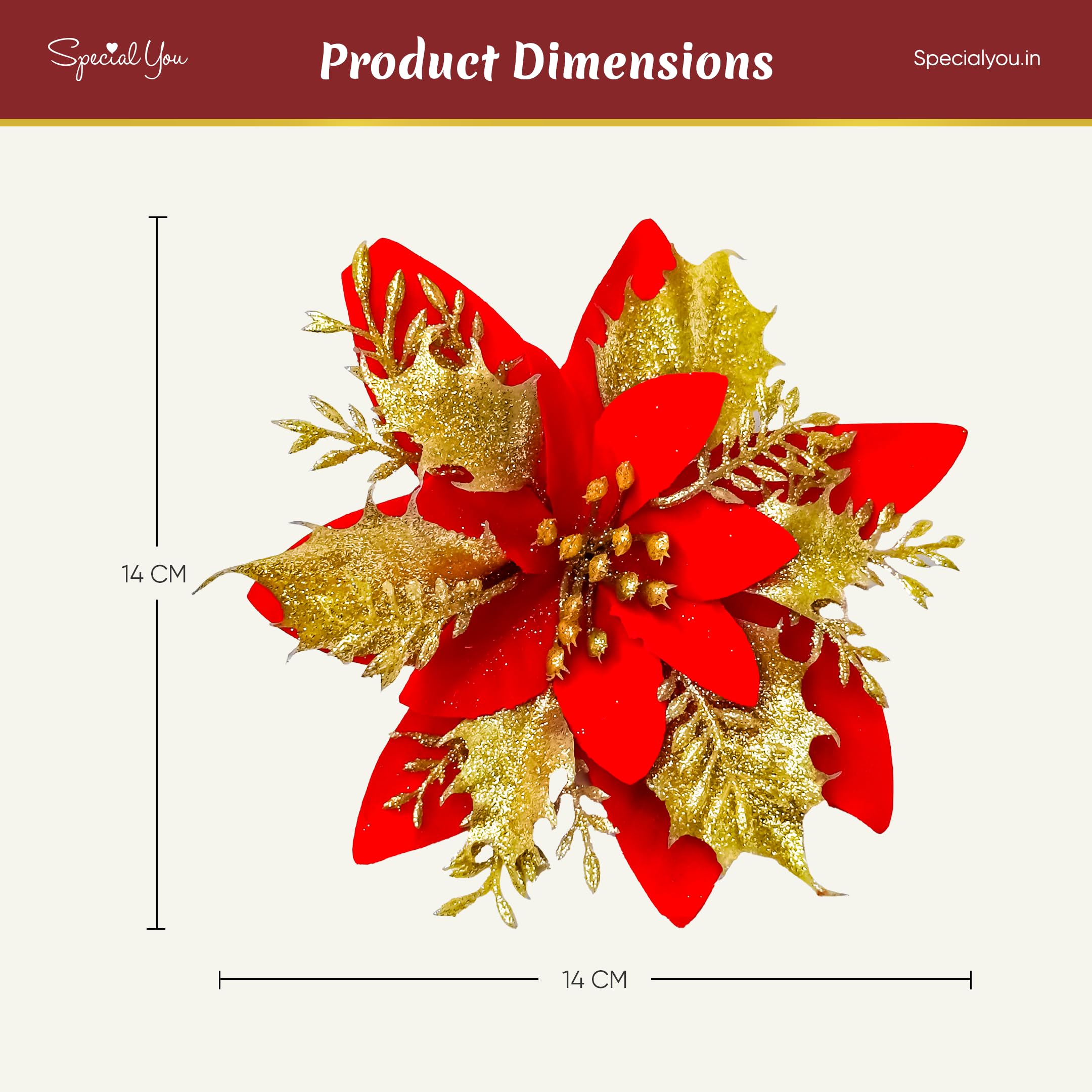 2 red & gold fllowers