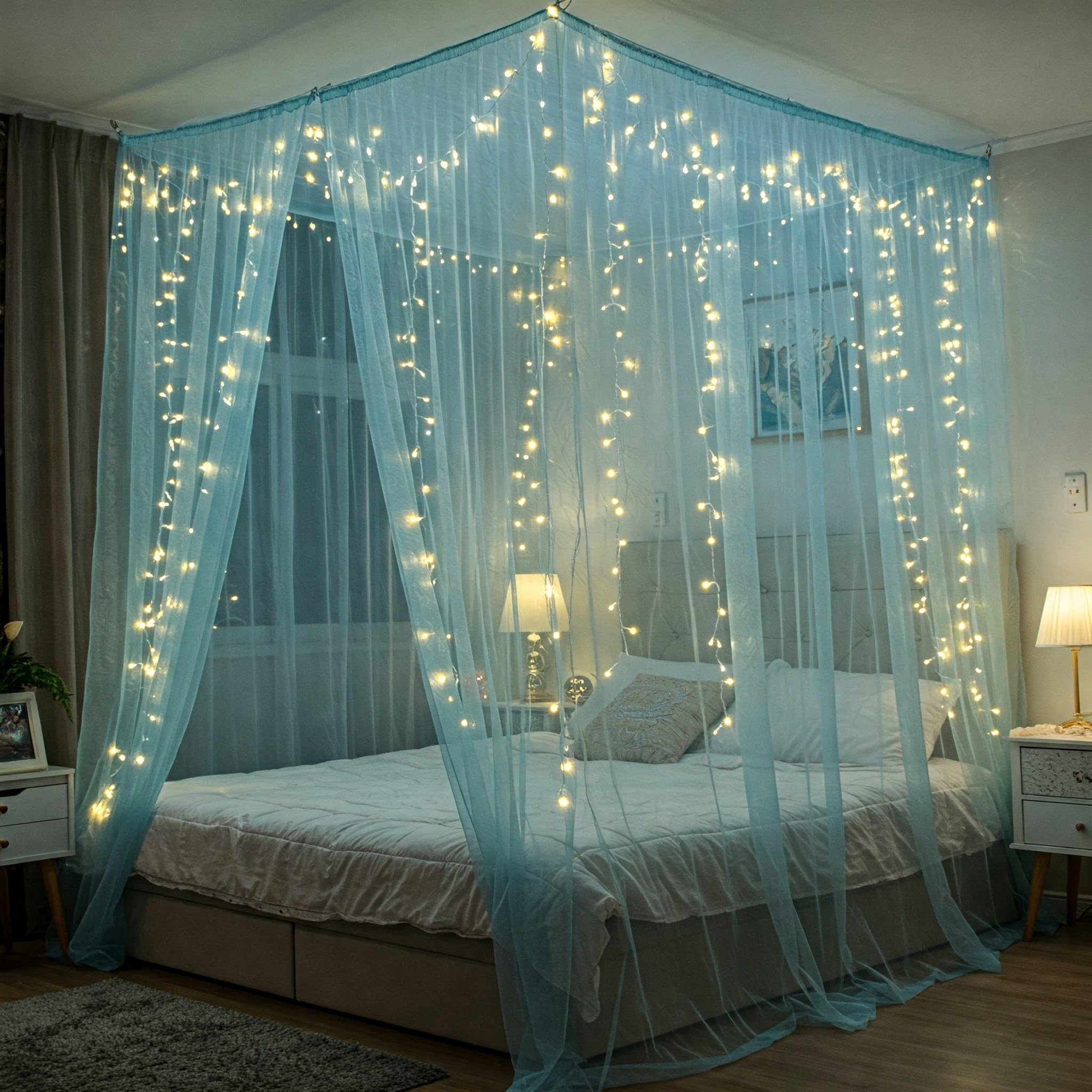 Blue Net Cloth for Decoration 5mtr