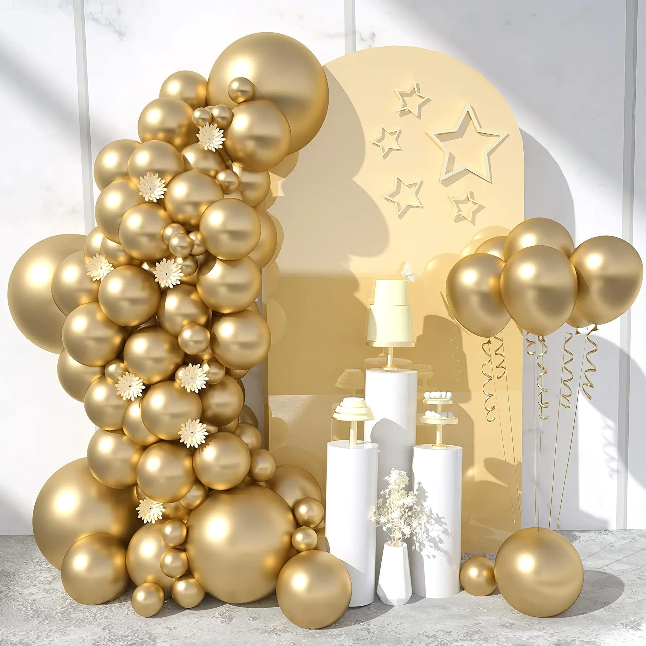 Gold Chrome Balloons party decoration for girls & boys-30pcs
