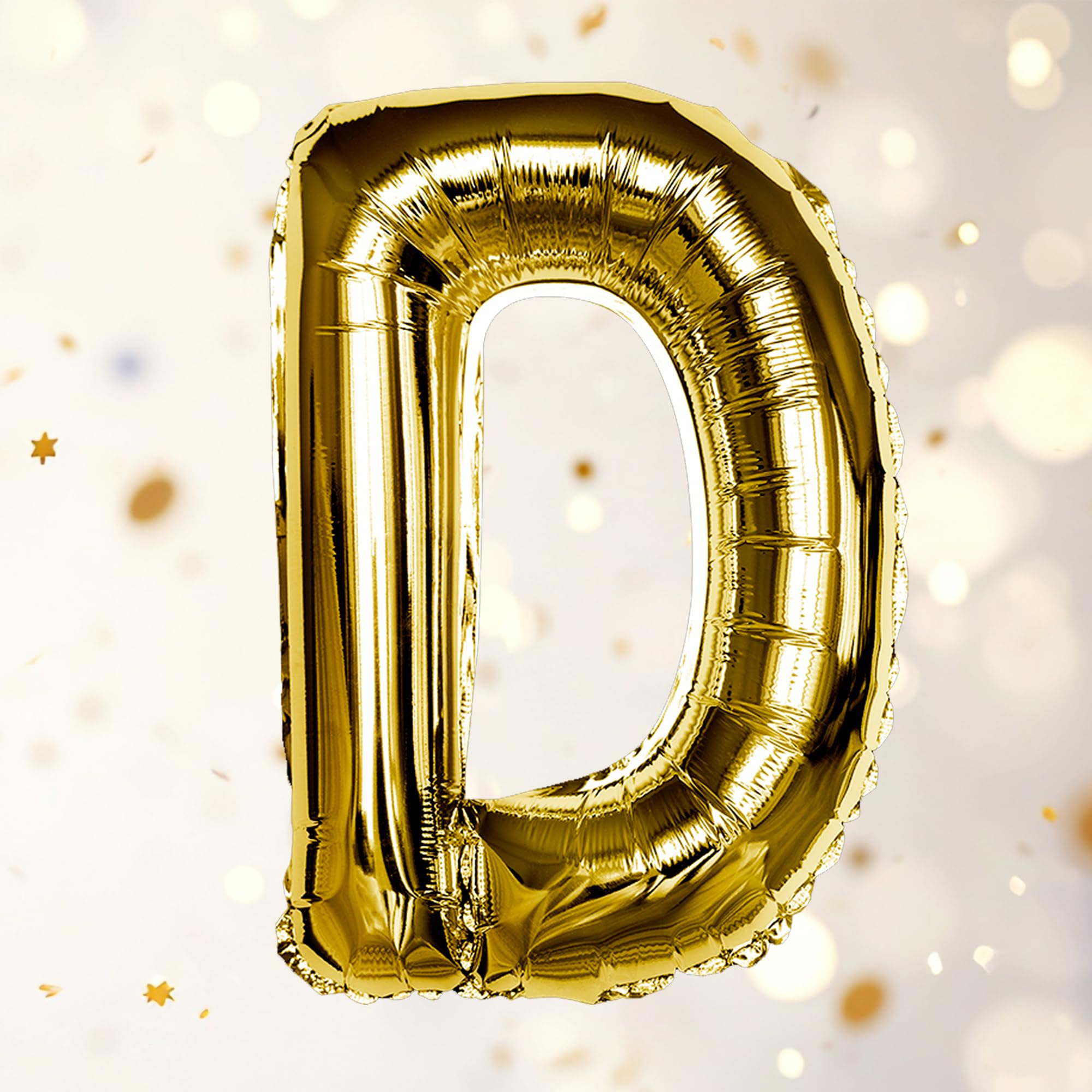 Gold D Letter Foil Balloon