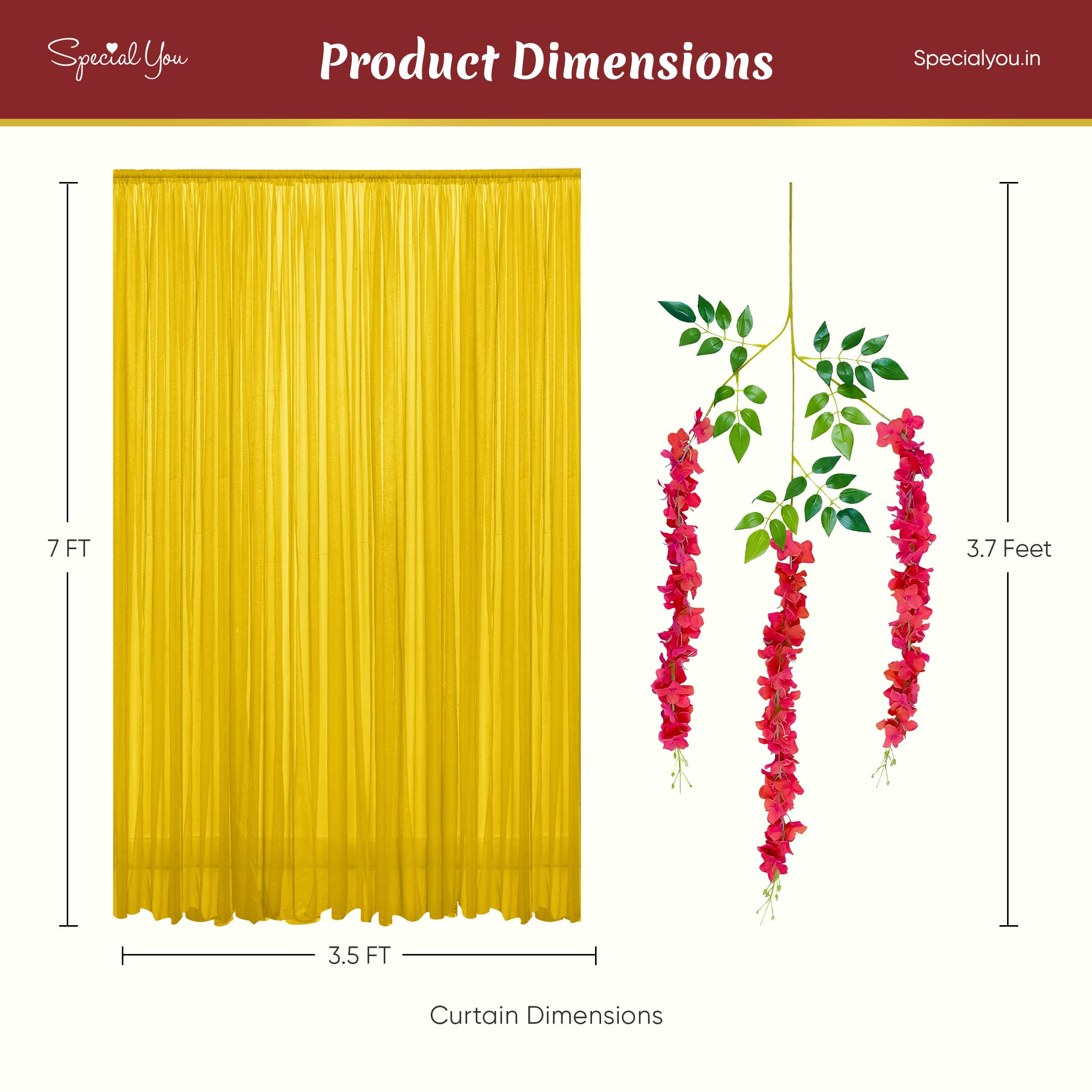 Decorate the backdrop with Yellow & Wisteria