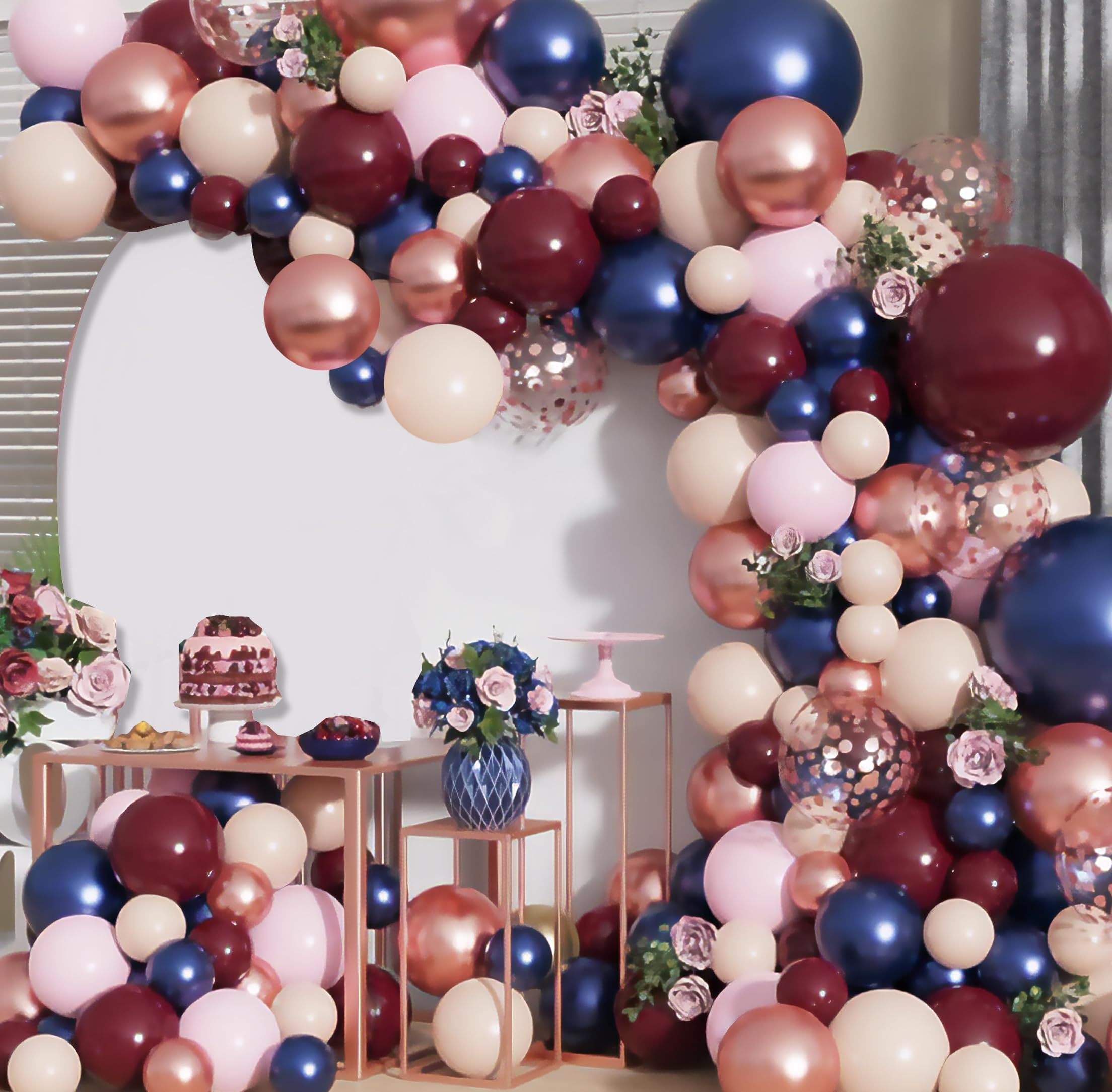 Rosegold Chrome Balloons Theme for Birthday decor